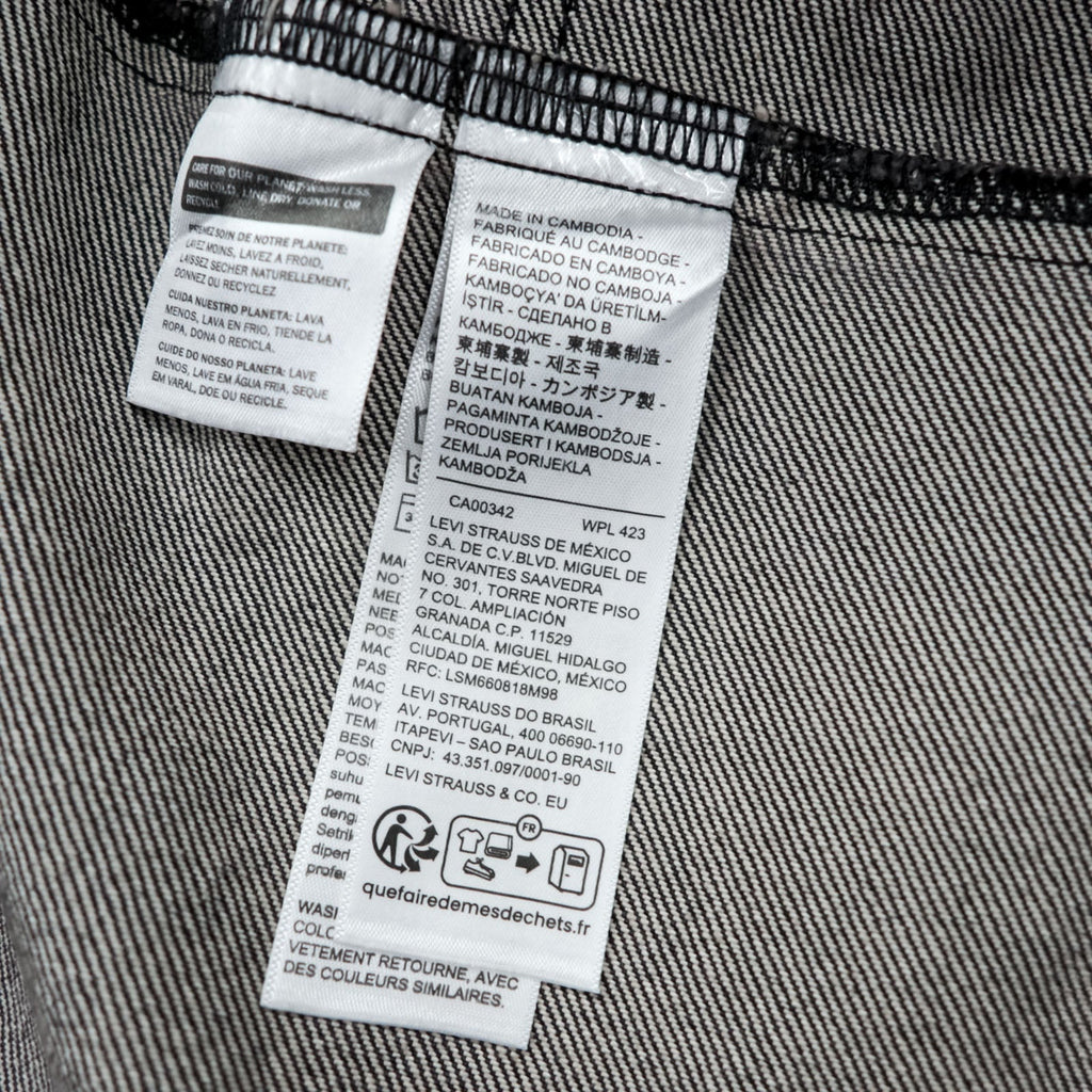 Levi's 2ndタイプ トラッカージャケット デニムジャケット Gジャン M ブラック タック プリーツ RELAXED TYPE 2 A7632-0002