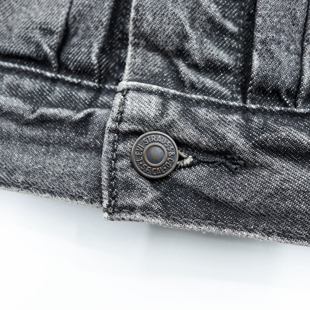 Levi's 2ndタイプ トラッカージャケット デニムジャケット Gジャン M ブラック タック プリーツ RELAXED TYPE 2 A7632-0002