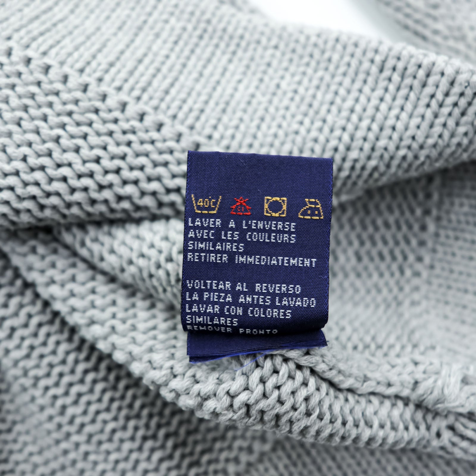 Polo Ralph Lauren 90s Stars & Stripes Cotton Knit Crew Neck Sweater L Gray RL POLO JEANS