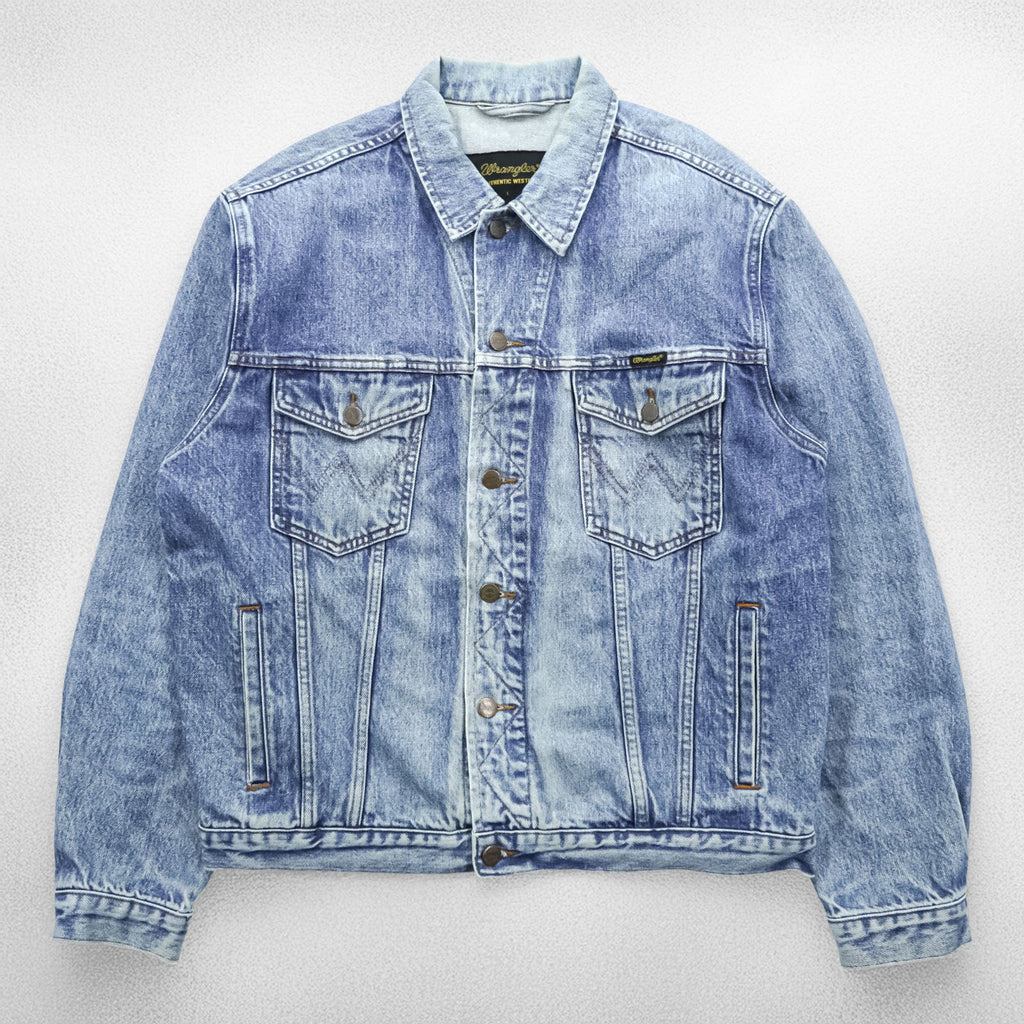 Wrangler 90s Denim Jacket G Jean L Light Blue Stonewash Indigo AUTHENTIC WESTERN 121172