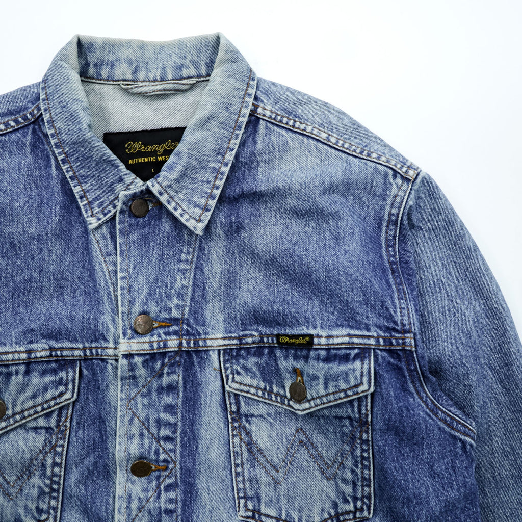 Wrangler 90s Denim Jacket G Jean L Light Blue Stonewash Indigo AUTHENTIC WESTERN 121172