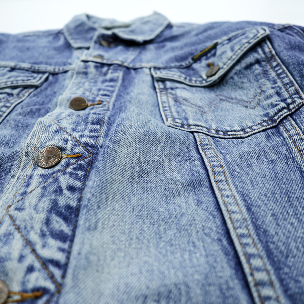 Wrangler 90s Denim Jacket G Jean L Light Blue Stonewash Indigo AUTHENTIC WESTERN 121172