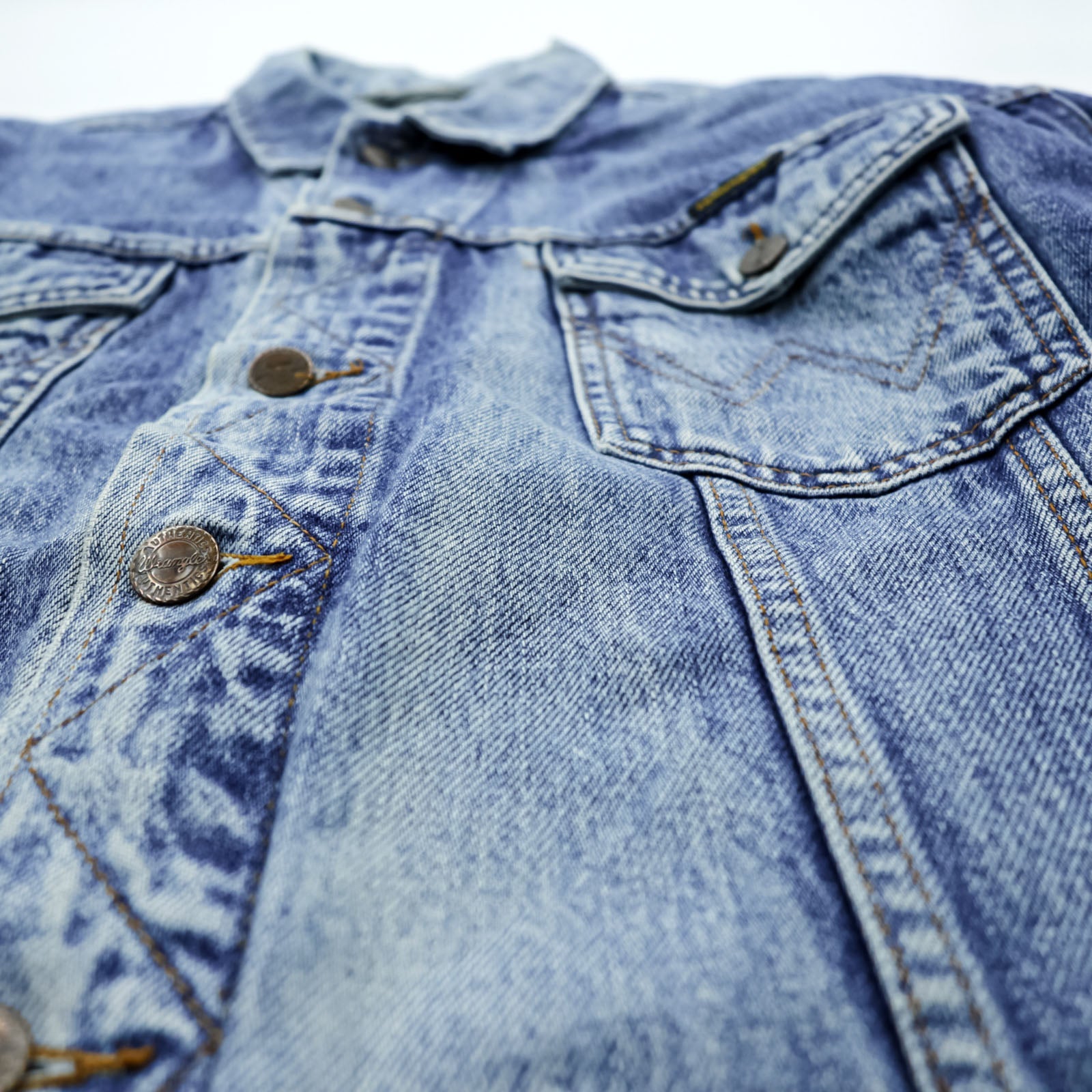 Wrangler 90s Denim Jacket G Jean L Light Blue Stonewash Indigo AUTHENTIC WESTERN 121172