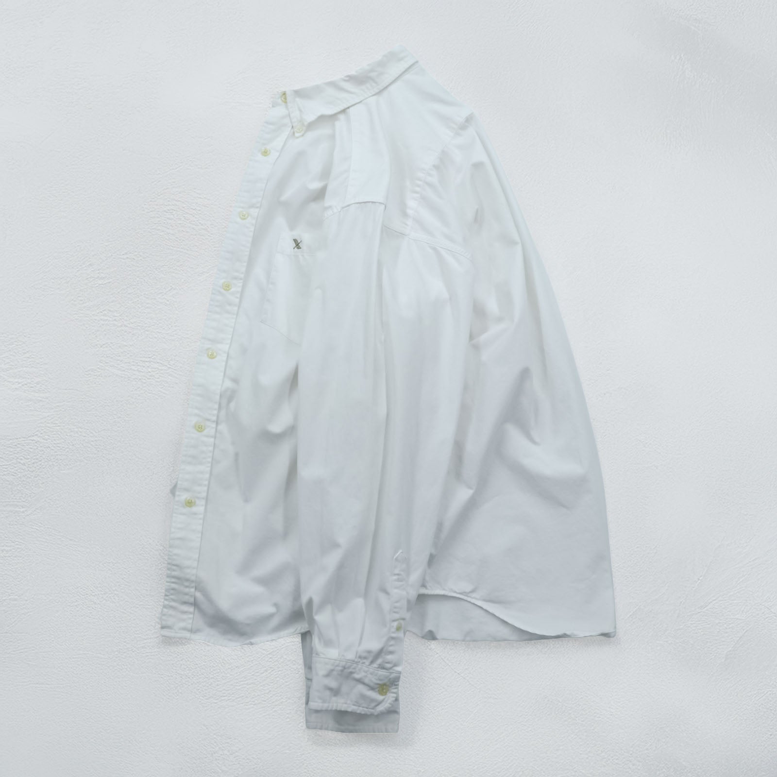 Eddie Bauer Oxford Button-Down Shirt, XL, White, Chest Pocket, Cotton