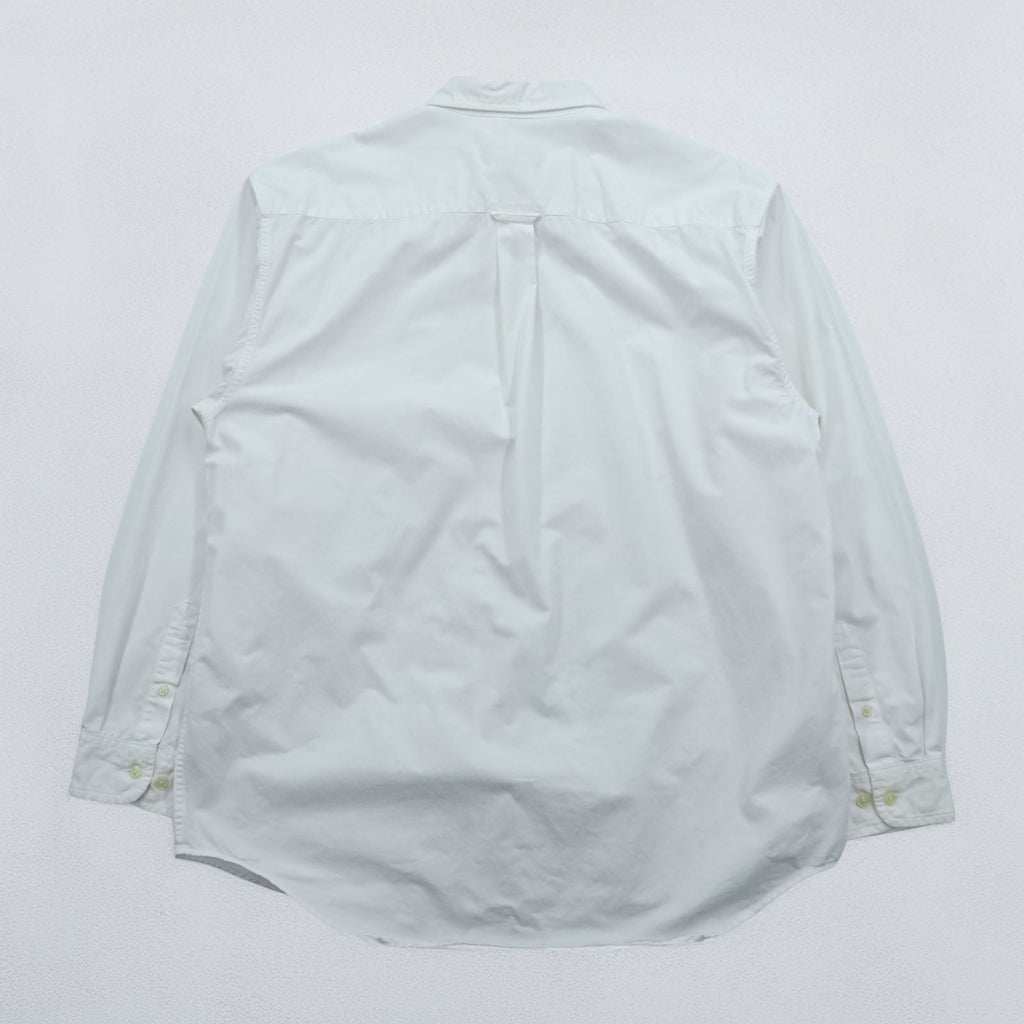 Eddie Bauer Oxford Button-Down Shirt, XL, White, Chest Pocket, Cotton