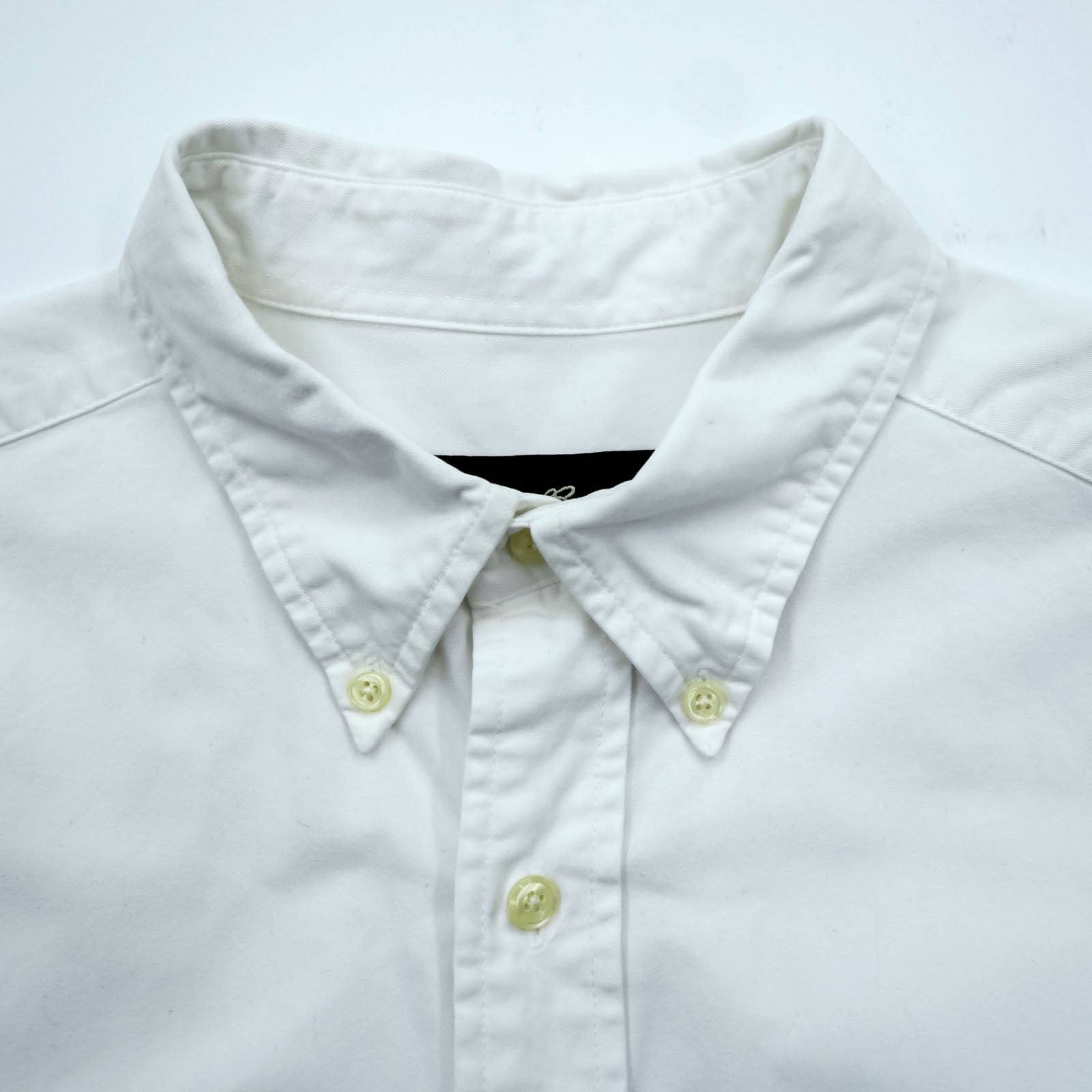 Eddie Bauer Oxford Button-Down Shirt, XL, White, Chest Pocket, Cotton