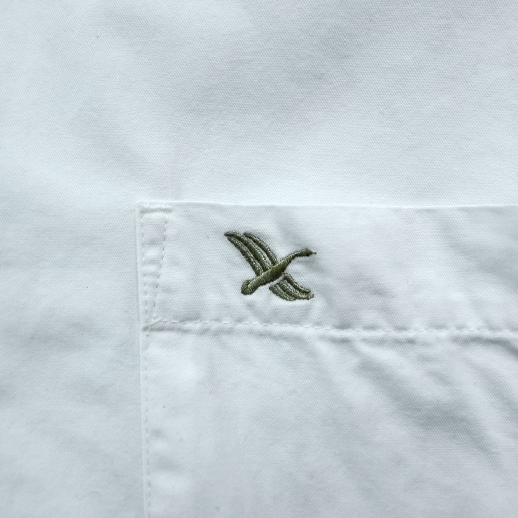 Eddie Bauer Oxford Button-Down Shirt, XL, White, Chest Pocket, Cotton