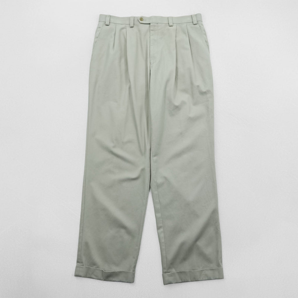 LAUREN RALPH LAUREN 90年代 2タック ワイド チノパンツ ワークパンツ L ベージュ ダブルカフス