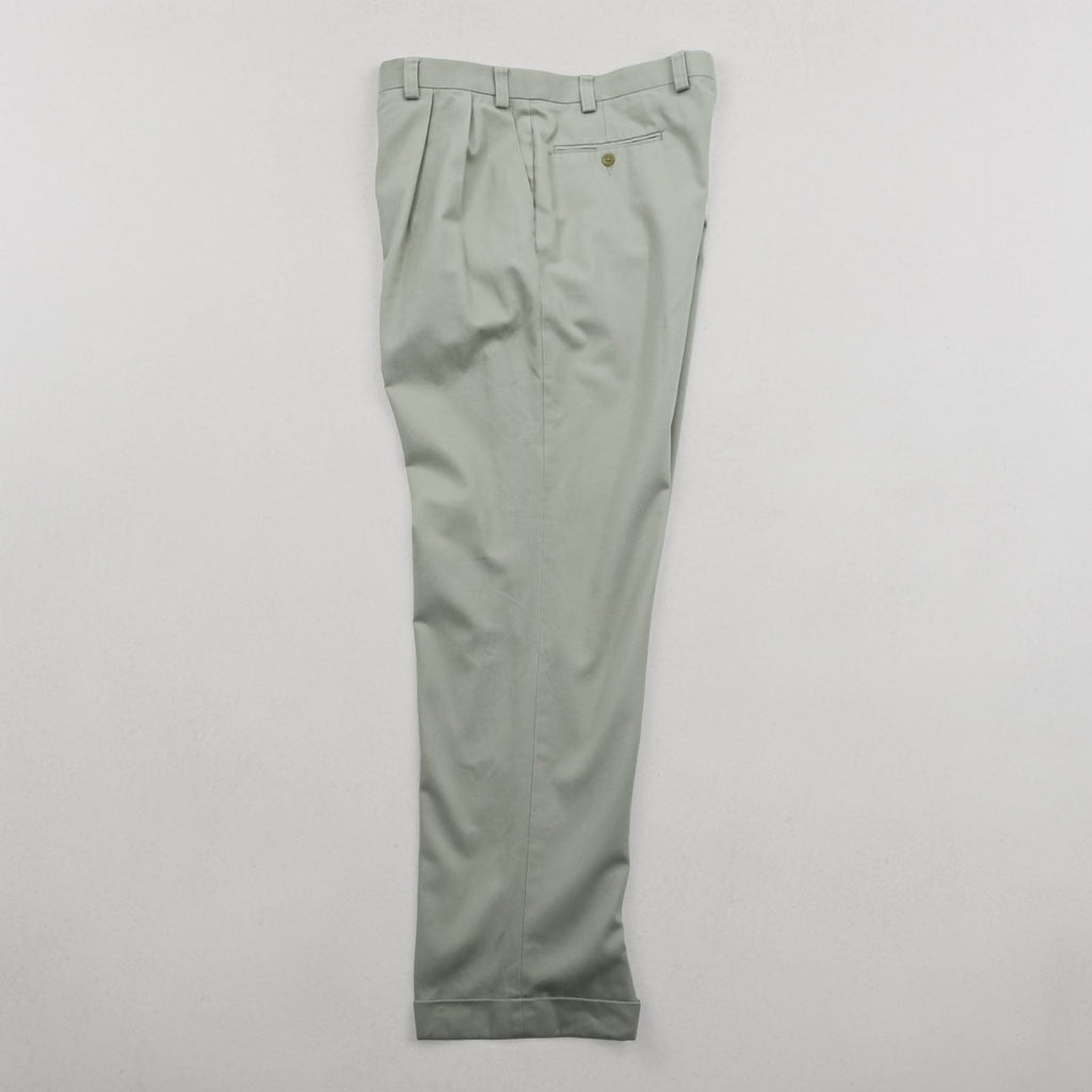 LAUREN RALPH LAUREN 90年代 2タック ワイド チノパンツ ワークパンツ L ベージュ ダブルカフス