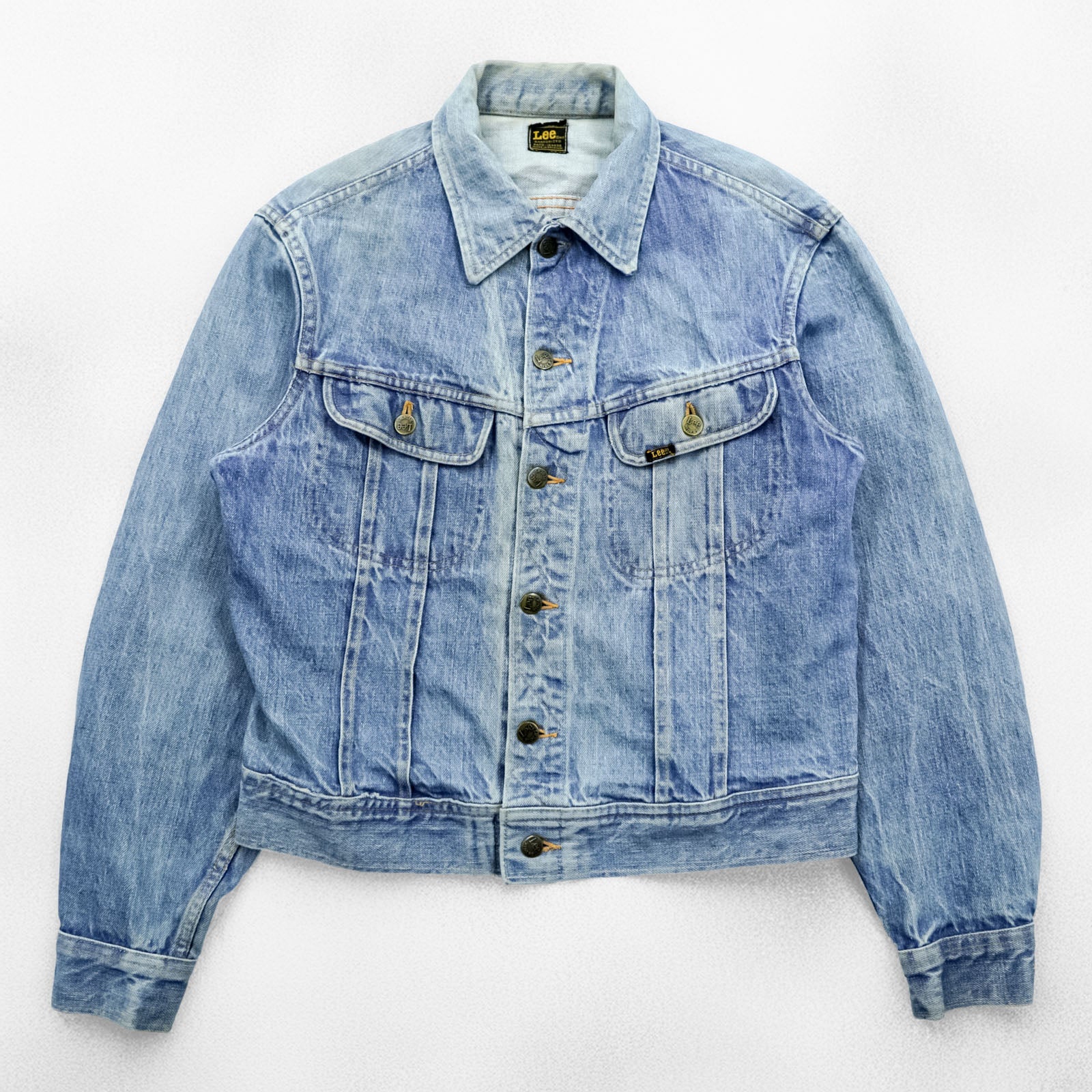 Lee 70s Vintage Denim Jacket M Indigo Black Tag RIDERS 101-J Cropped Length 153438 Made in Belgium