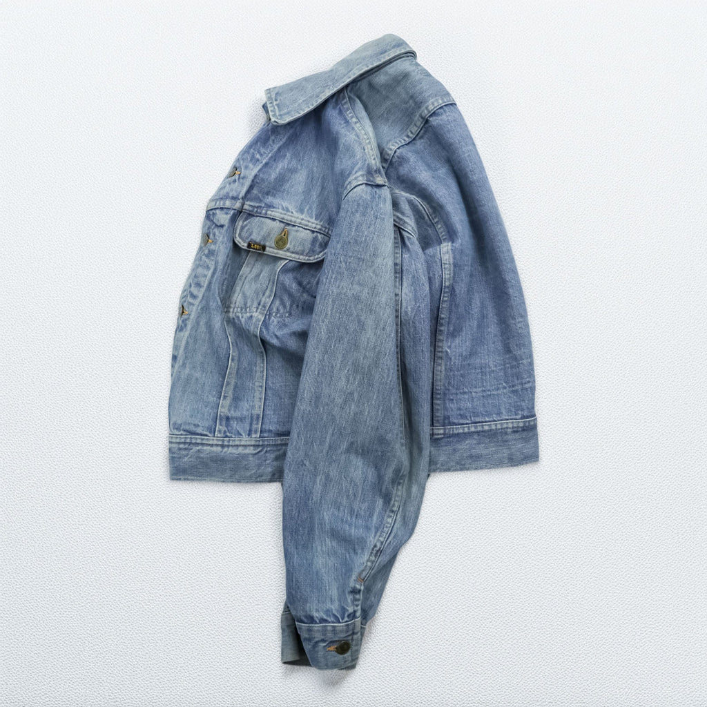 Lee 70s Vintage Denim Jacket M Indigo Black Tag RIDERS 101-J Cropped Length 153438 Made in Belgium