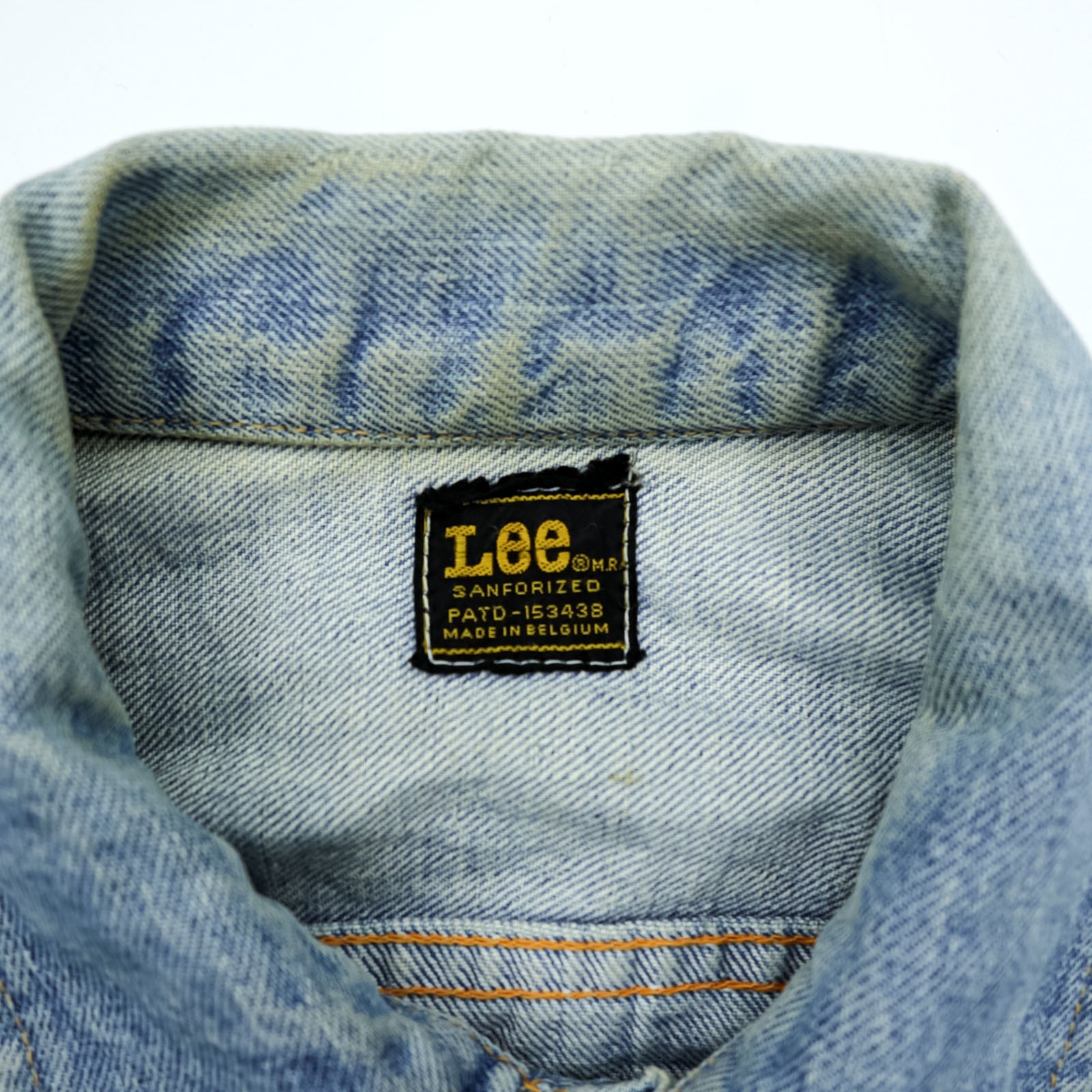 Lee 70s Vintage Denim Jacket M Indigo Black Tag RIDERS 101-J Cropped Length 153438 Made in Belgium