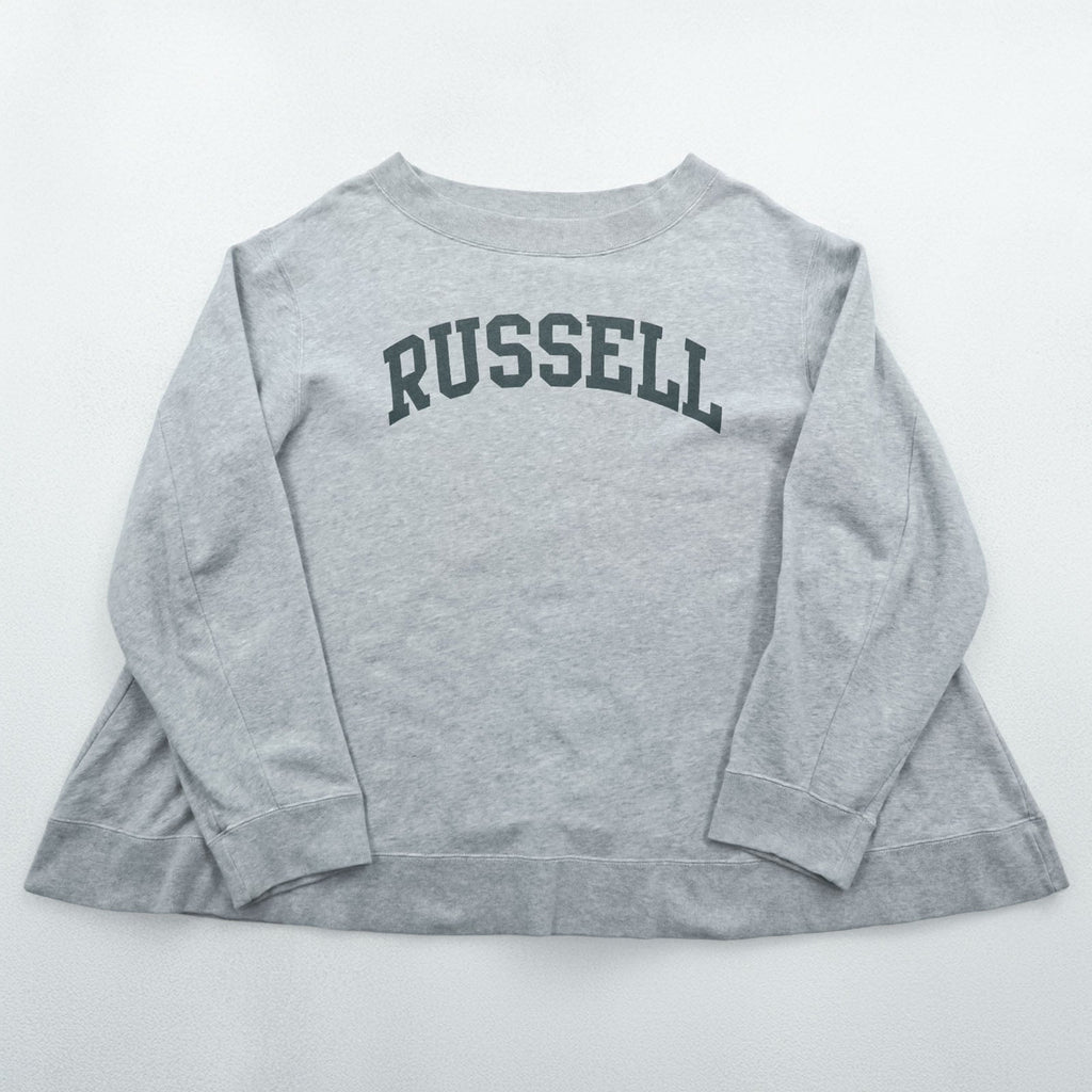 RUSSELL ATHLETIC × K3 & Co. Arch Logo Sweatshirt FREE Wide Gray Drop Shoulder 1668-599-1588