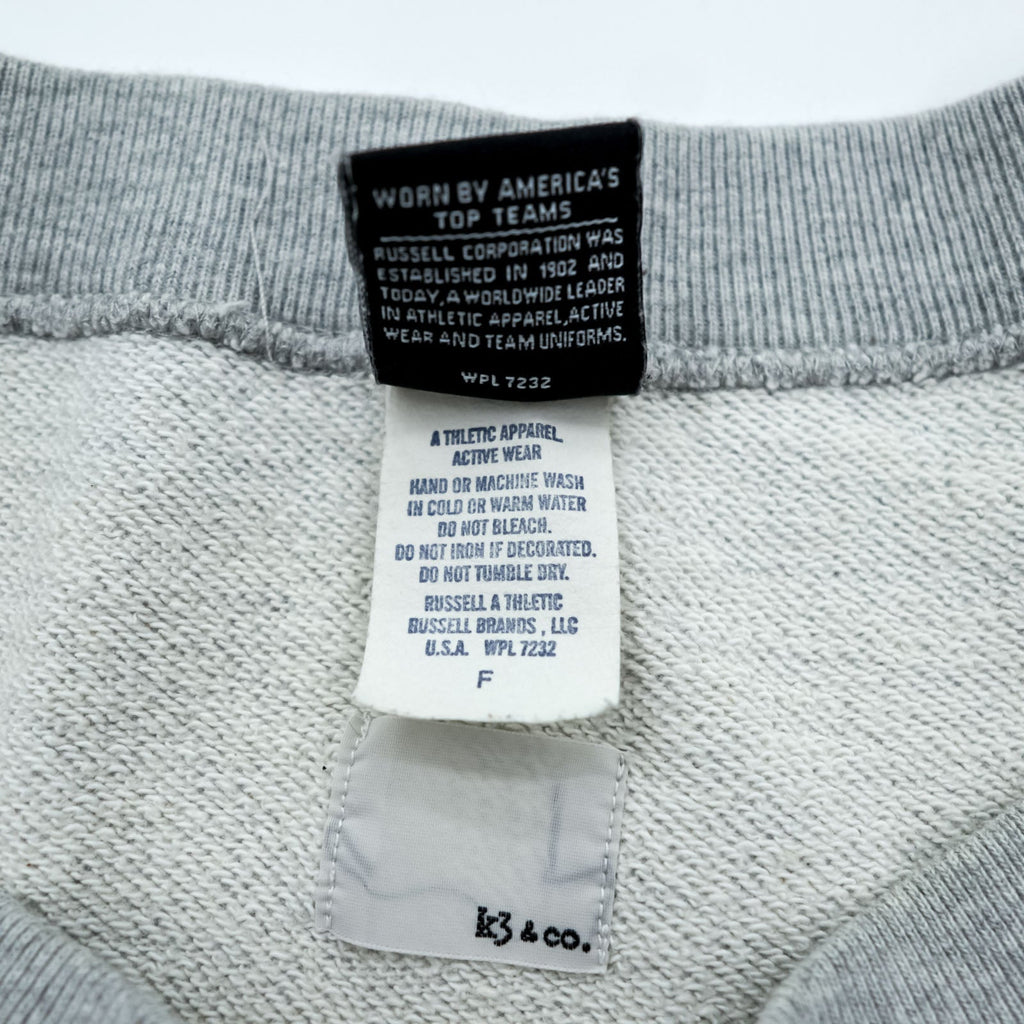 RUSSELL ATHLETIC × K3 & Co. Arch Logo Sweatshirt FREE Wide Gray Drop Shoulder 1668-599-1588
