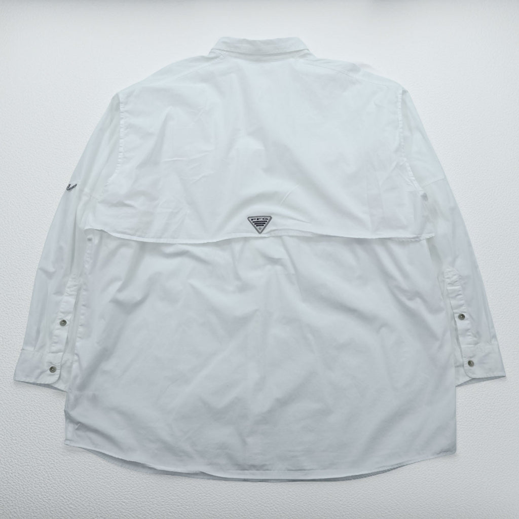 Columbia PFG フィッシングシャツ XXL ホワイト 胸ポケット コットン ビッグサイズ FM7120