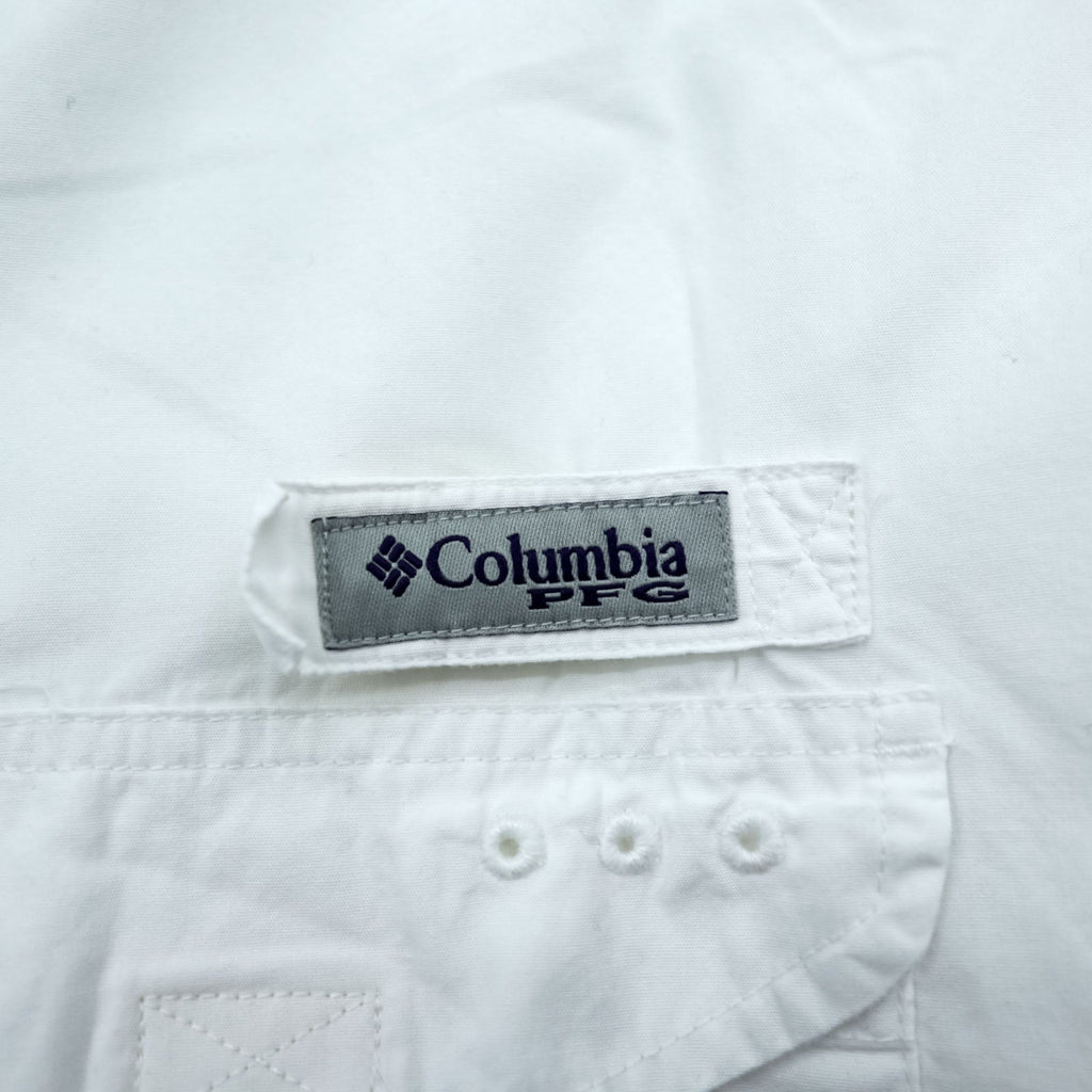 Columbia PFG フィッシングシャツ XXL ホワイト 胸ポケット コットン ビッグサイズ FM7120