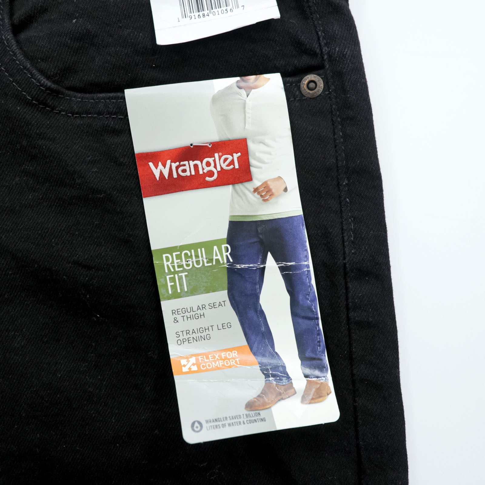 Wrangler Black Denim Pants Jeans XL Black REGULAR FIT Unused