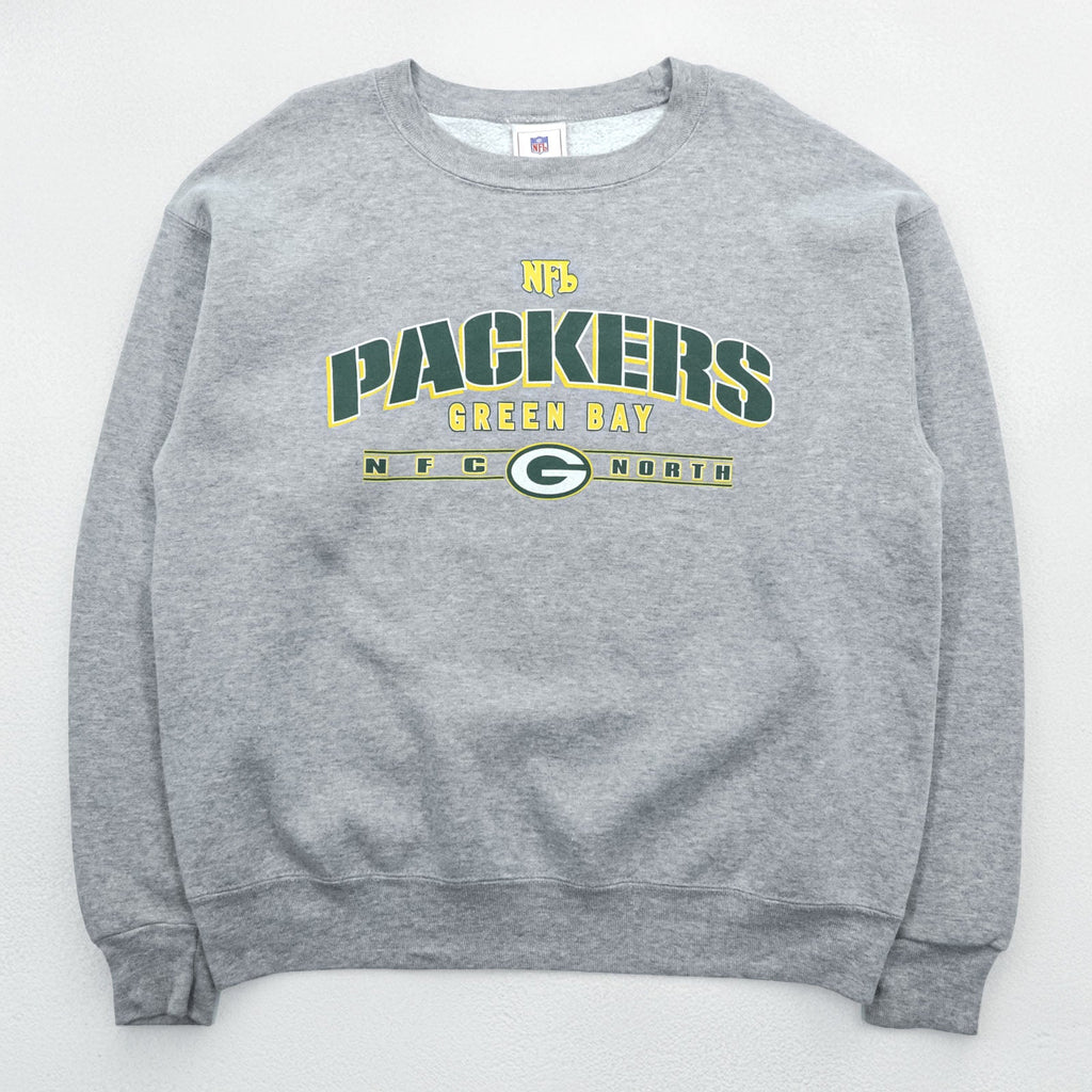 NFL クルーネック スウェット トレーナー L グレー コットン GREEN BAY PACKERS パッカーズ