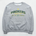 NFL クルーネック スウェット トレーナー L グレー コットン GREEN BAY PACKERS パッカーズ