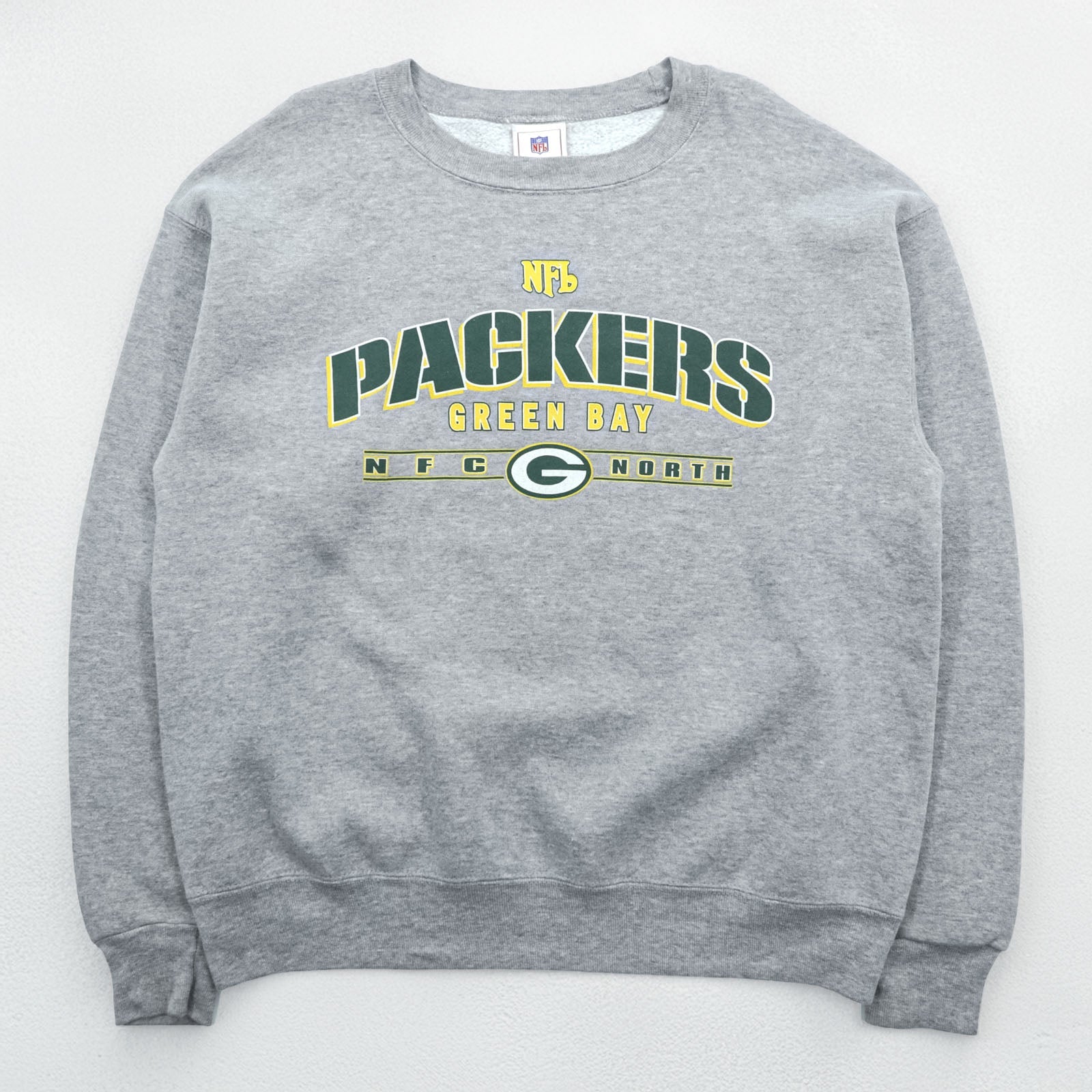 NFL クルーネック スウェット トレーナー L グレー コットン GREEN BAY PACKERS パッカーズ