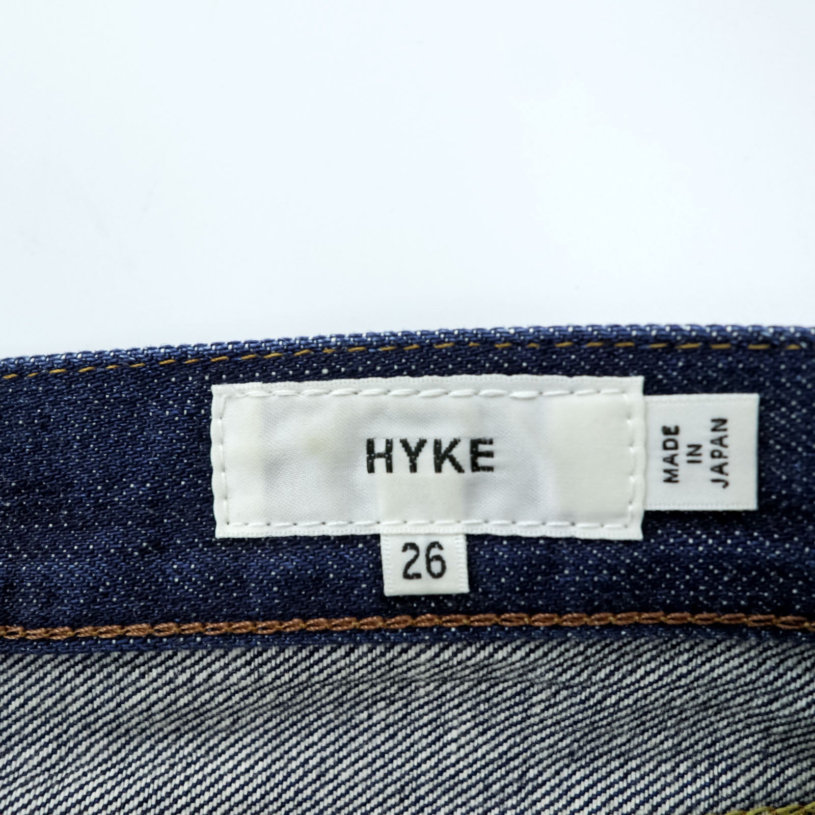 HYKE Made in Japan Tight Slim Denim Pants Jeans M Indigo Dark Blue TIGHT SLIM