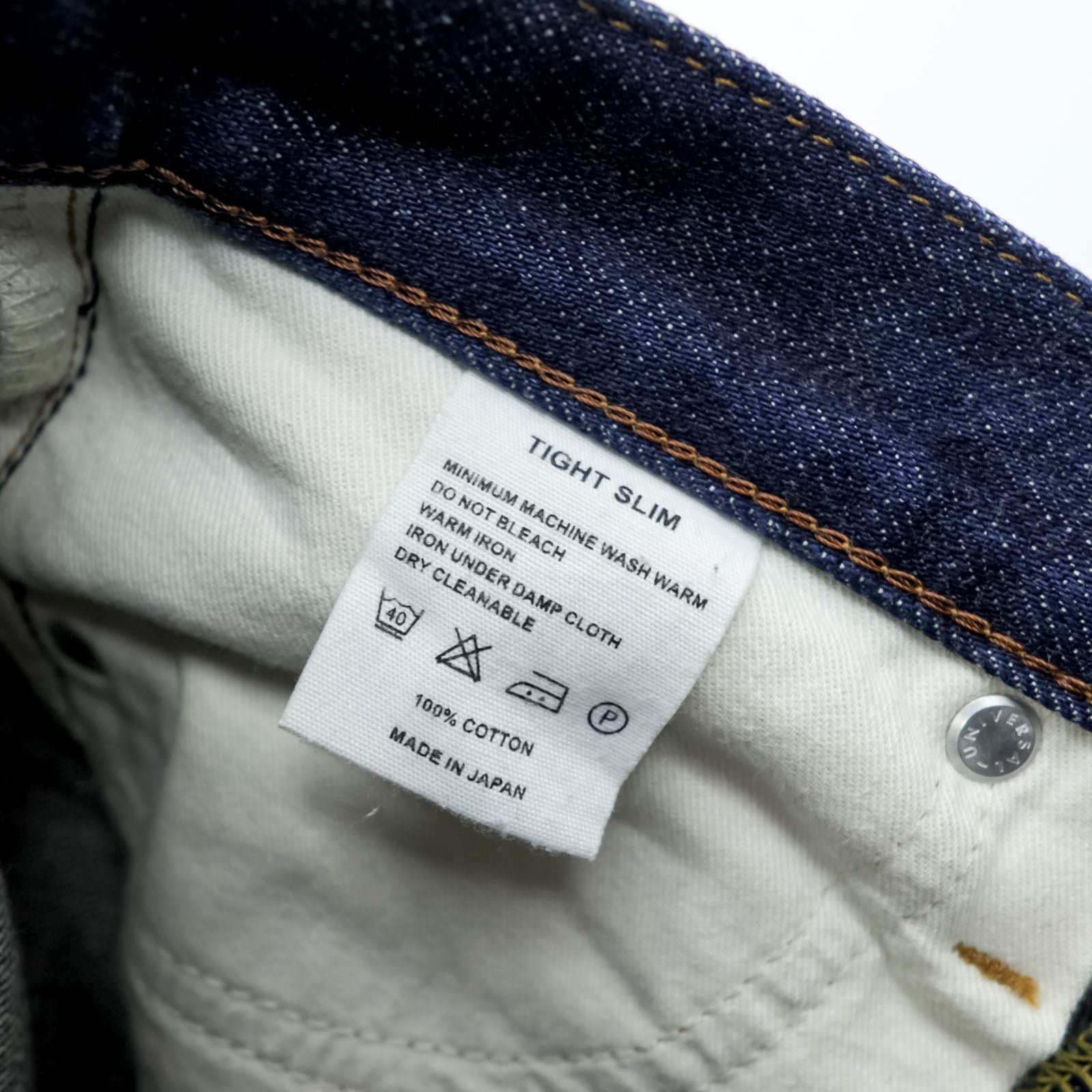 HYKE Made in Japan Tight Slim Denim Pants Jeans M Indigo Dark Blue TIGHT SLIM