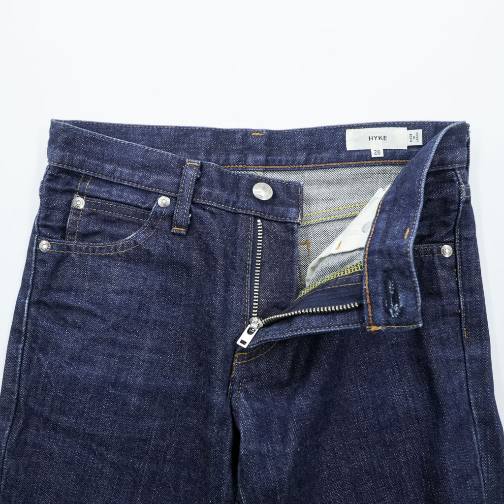 HYKE Made in Japan Tight Slim Denim Pants Jeans M Indigo Dark Blue TIGHT SLIM