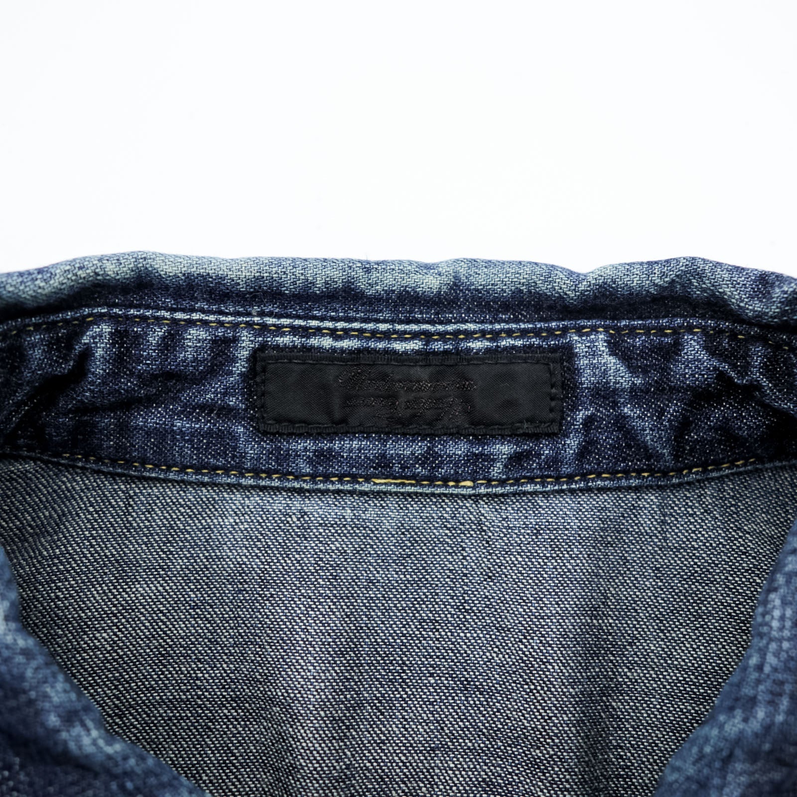 UNDERCOVERISM Japan-Made Denim Work Shirt L Indigo Chest Pockets Snap Buttons E9401 10SS Less but Better