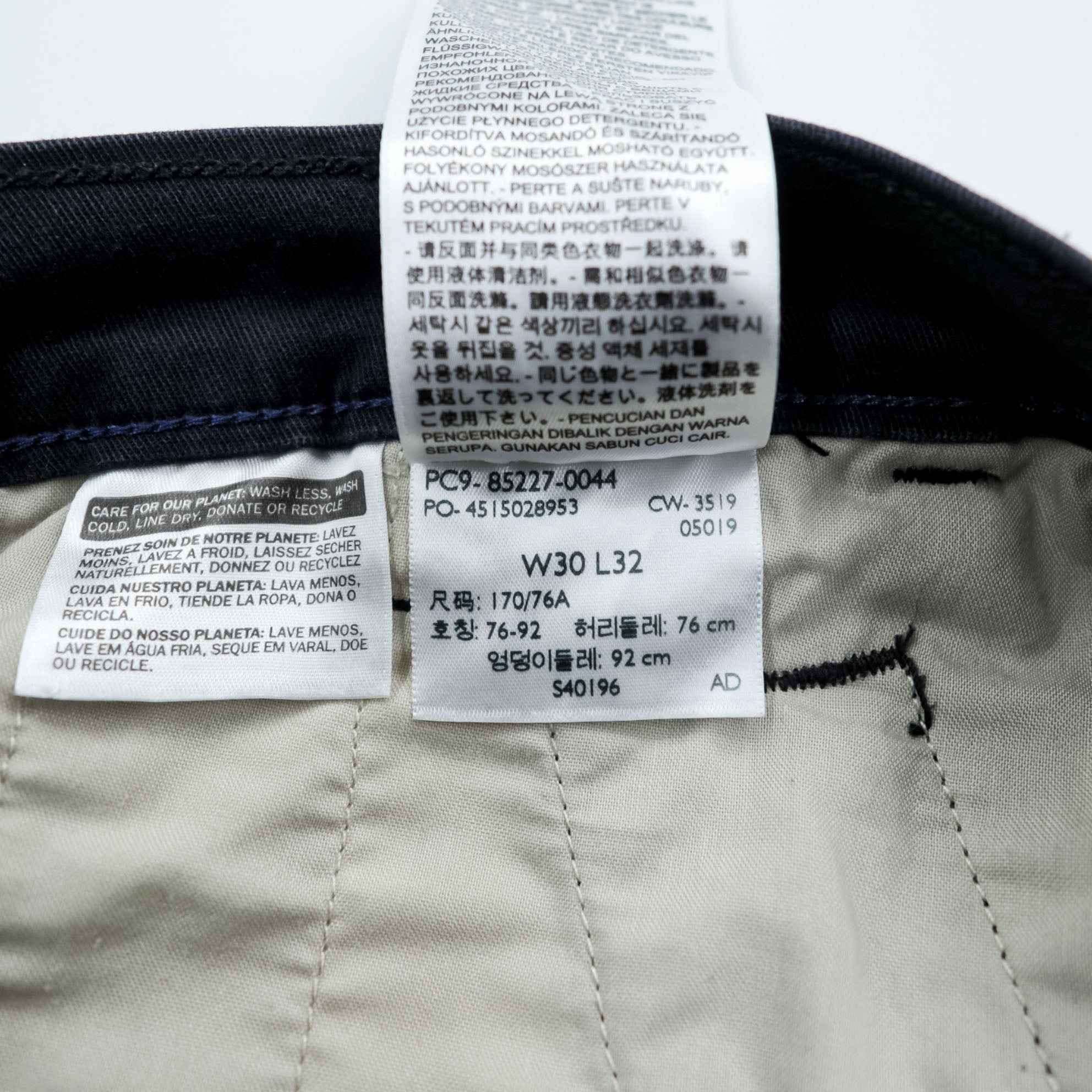 Levi's XX CHINO Slim Tapered Chino Pants Work Pants M Black Stretch 85227-0044