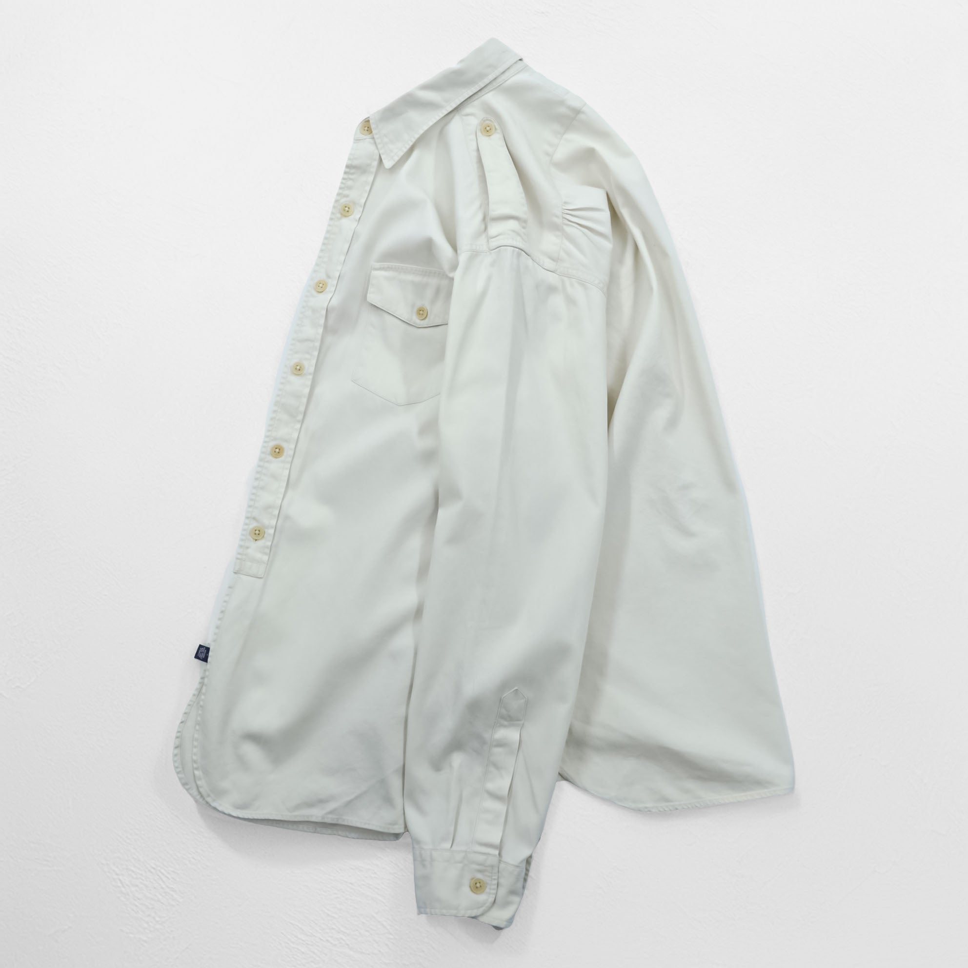 POLO SPORT RALPH LAUREN 90年代 サファリシャツ ミリタリー ワークシャツ L ベージュ フラップ 胸ポケット