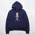 Polo Ralph Lauren Polo Bear Pullover Hoodie M Navy Side Pockets Cotton