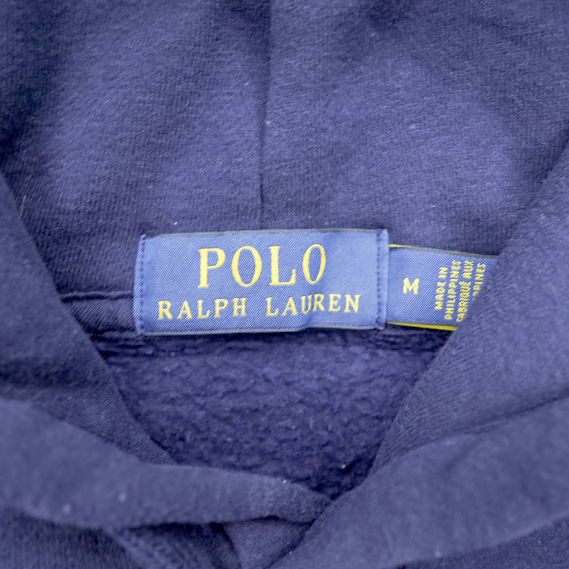 Polo Ralph Lauren Polo Bear Pullover Hoodie M Navy Side Pockets Cotton