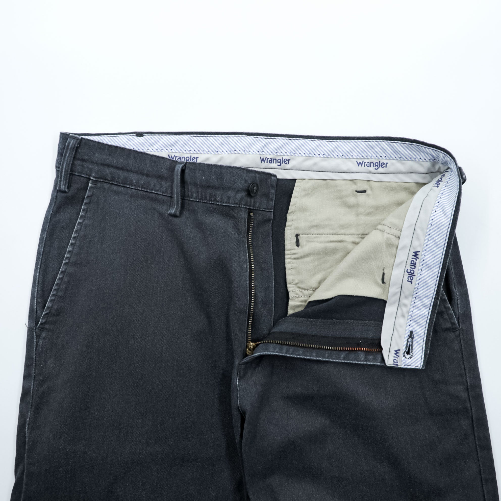Wrangler Stretch Chino Work Pants M Gray Straight W4603