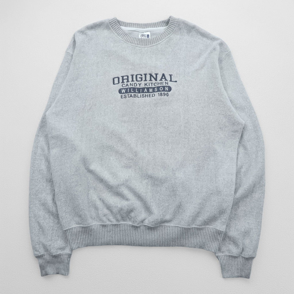 ESY SURF CO. 00s Vintage College Embroidered Sweatshirt XL Gray ORIGINAL CANDY KITCHEN WILLIAMSON