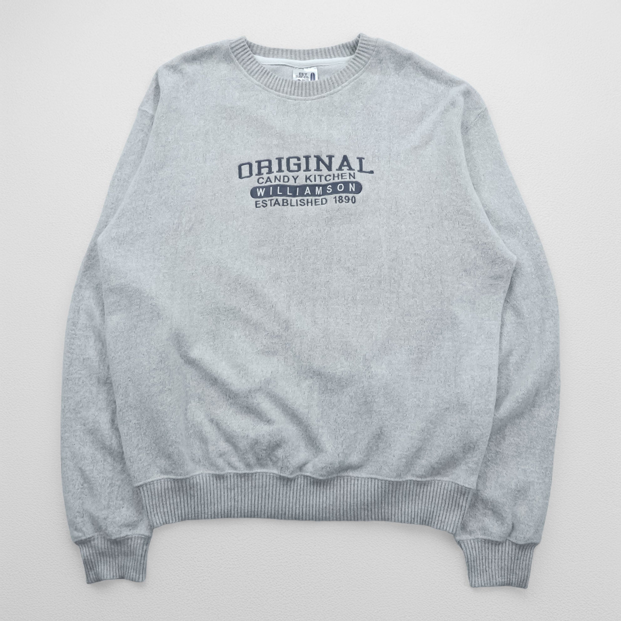 ESY SURF CO. 00s Vintage College Embroidered Sweatshirt XL Gray ORIGINAL CANDY KITCHEN WILLIAMSON