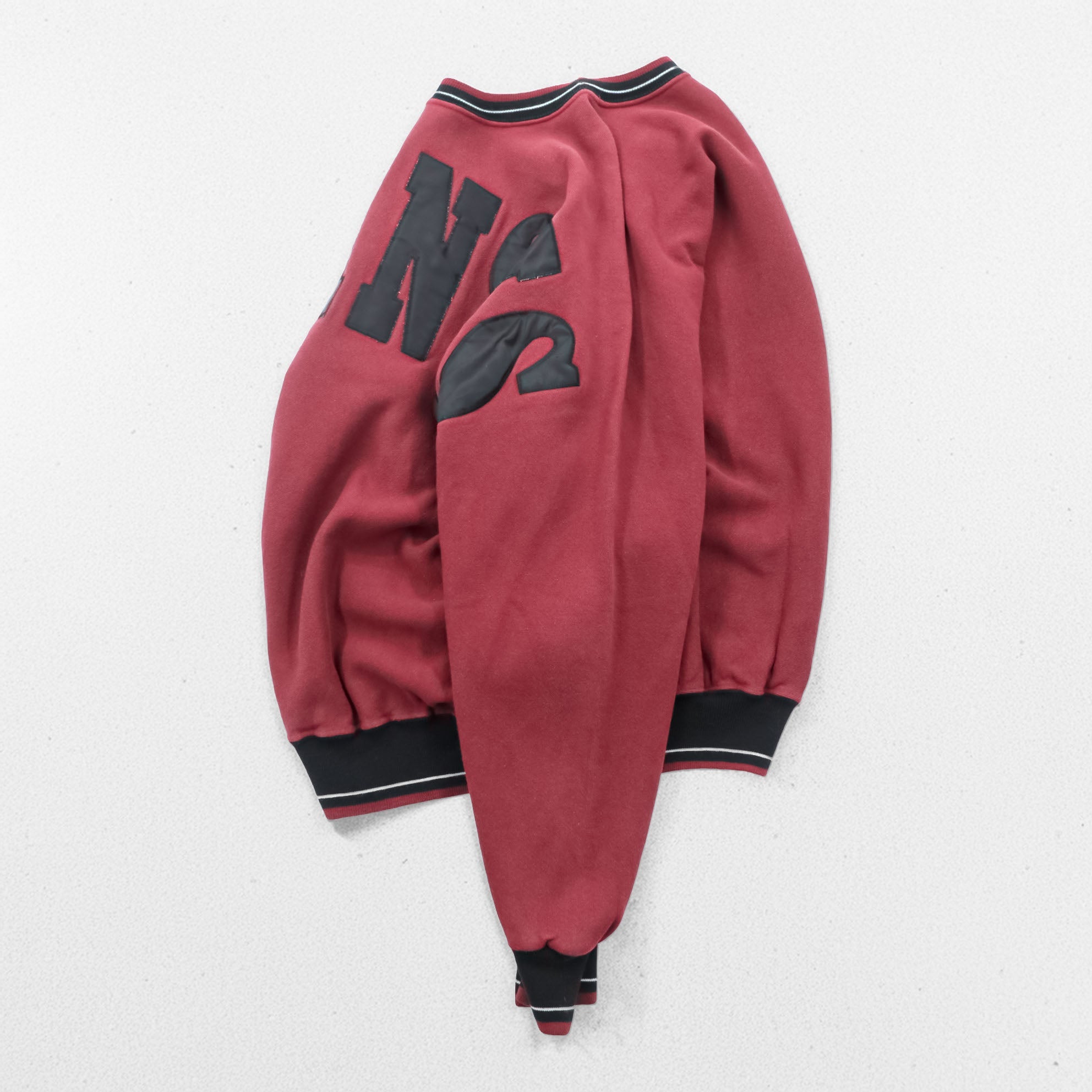LEGENDS ATHLETIC 90s Made in USA Vintage College Sweatshirt L Bordeaux Ribbed LEGENDS NCAA ARKANSAS