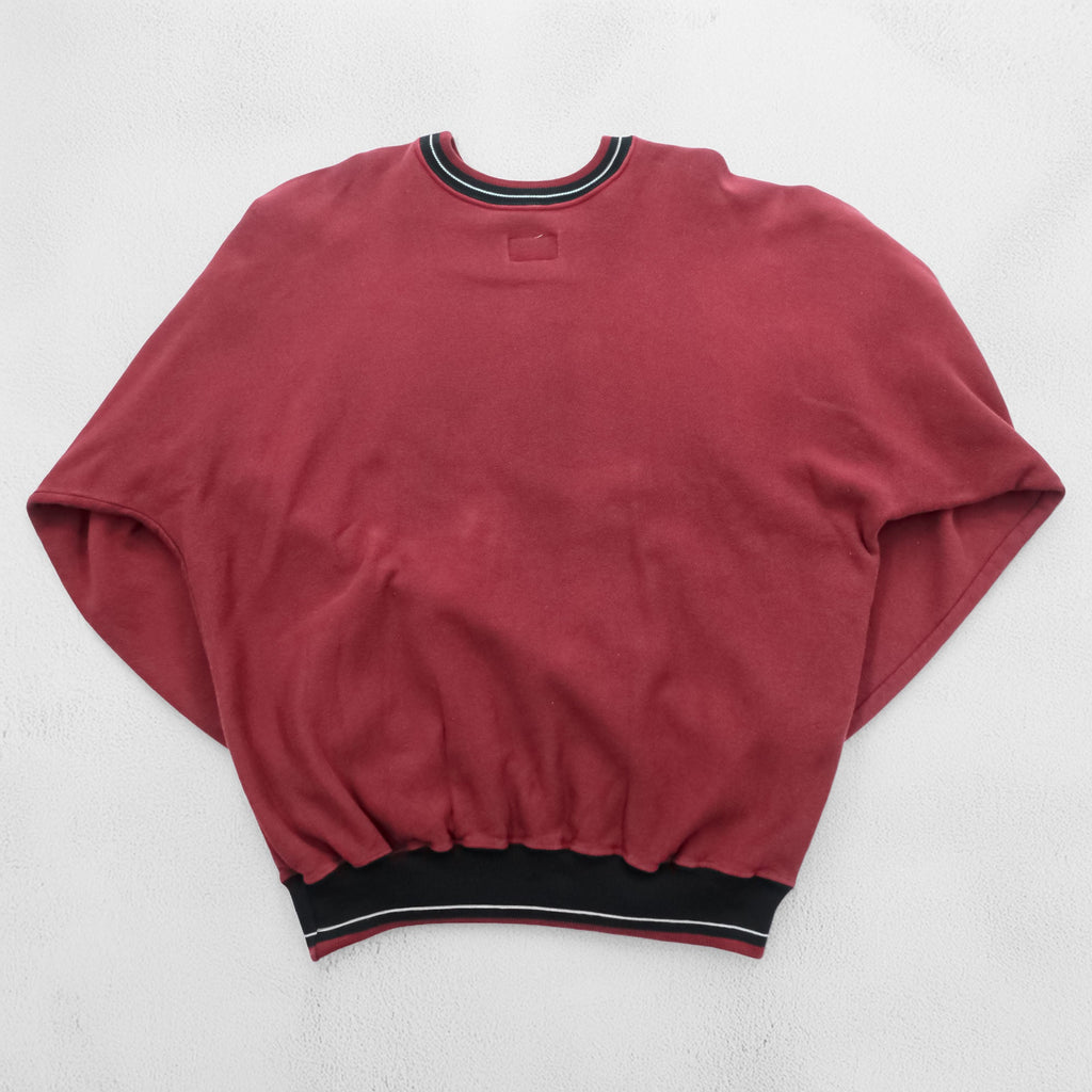 LEGENDS ATHLETIC 90s Made in USA Vintage College Sweatshirt L Bordeaux Ribbed LEGENDS NCAA ARKANSAS