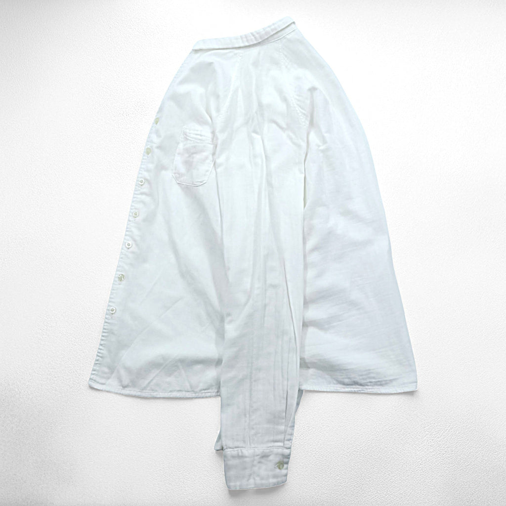 KAPITAL Made in Japan Gauze Long Sleeve Raglan Shirt XL White Cotton Chest Pocket
