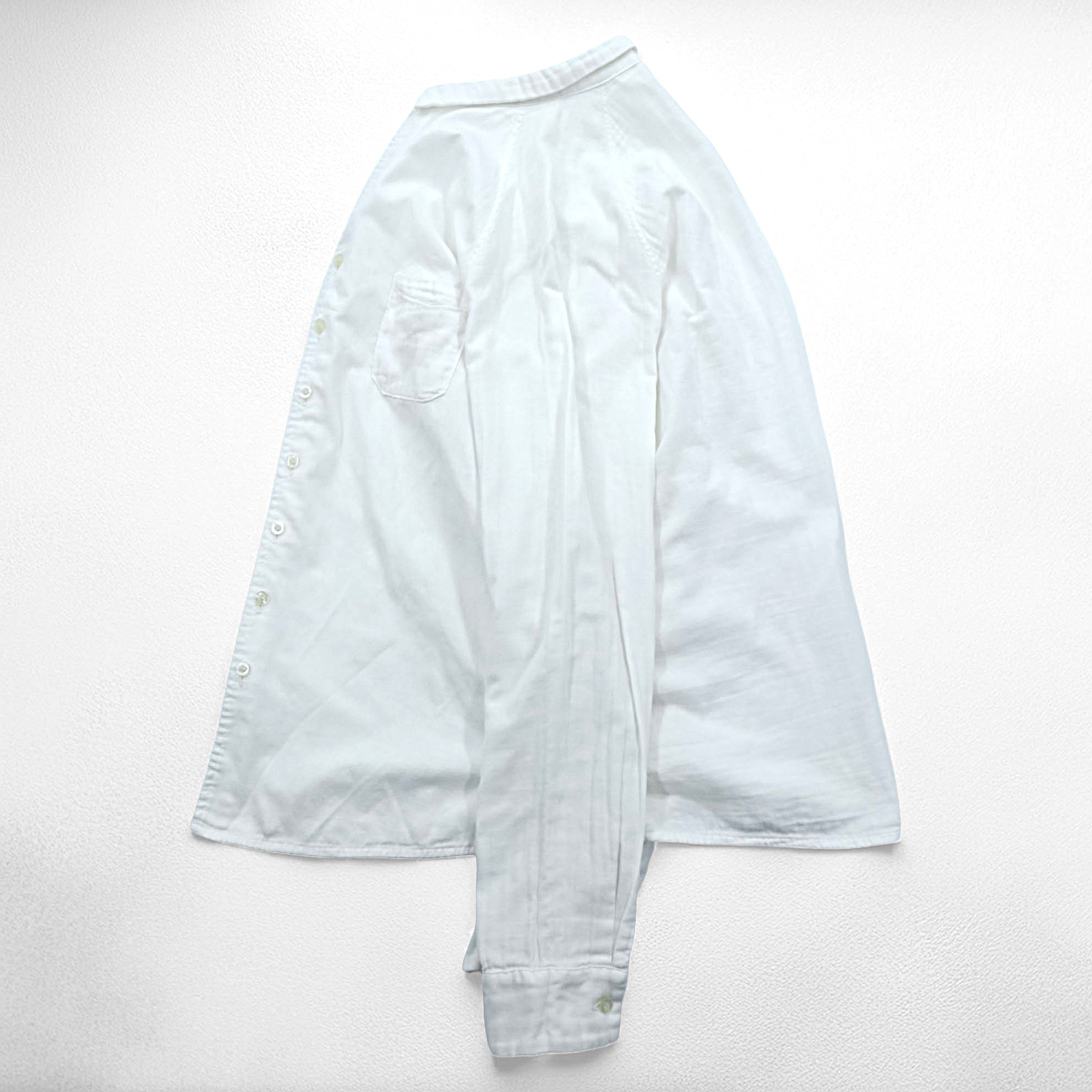 KAPITAL Made in Japan Gauze Long Sleeve Raglan Shirt XL White Cotton Chest Pocket