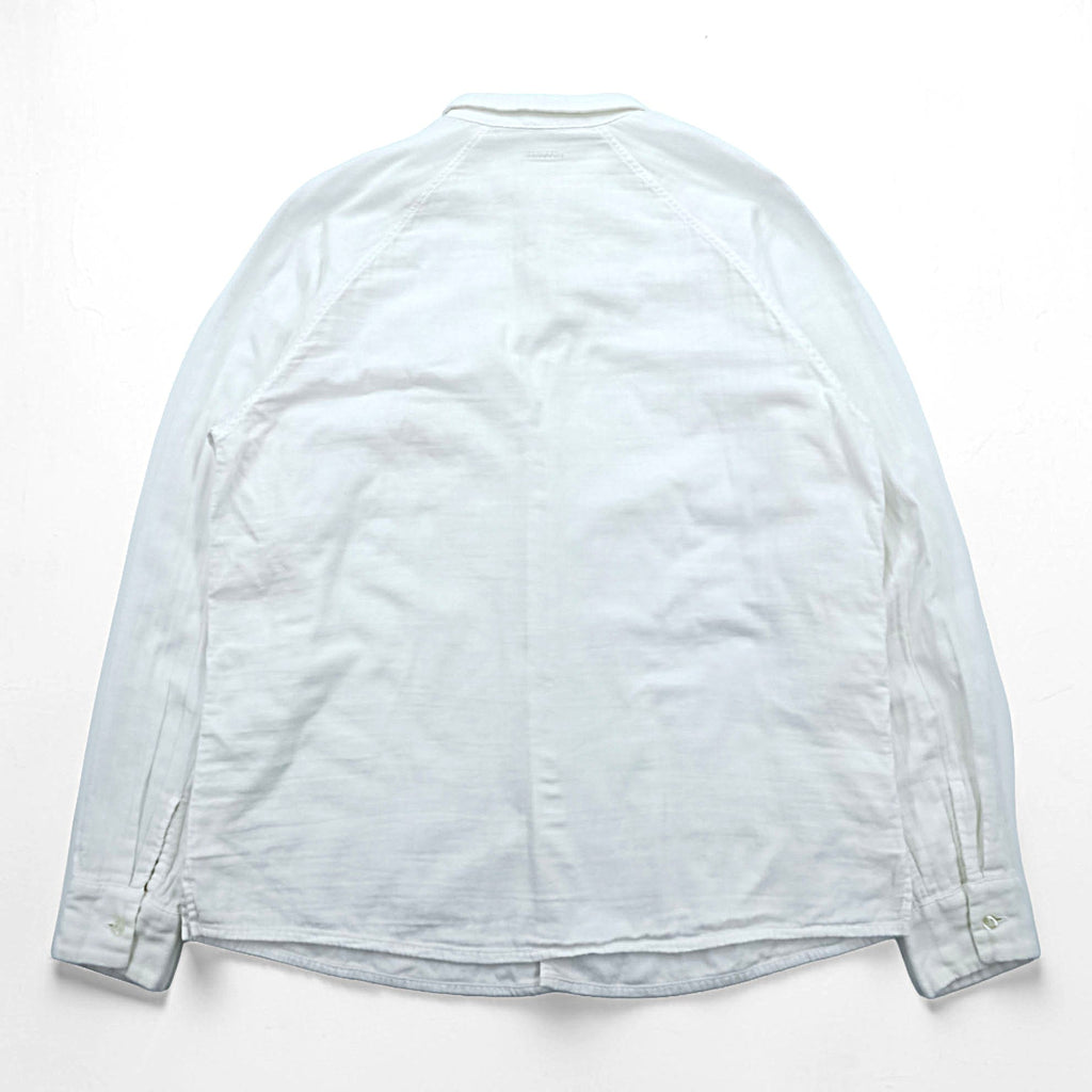 KAPITAL Made in Japan Gauze Long Sleeve Raglan Shirt XL White Cotton Chest Pocket