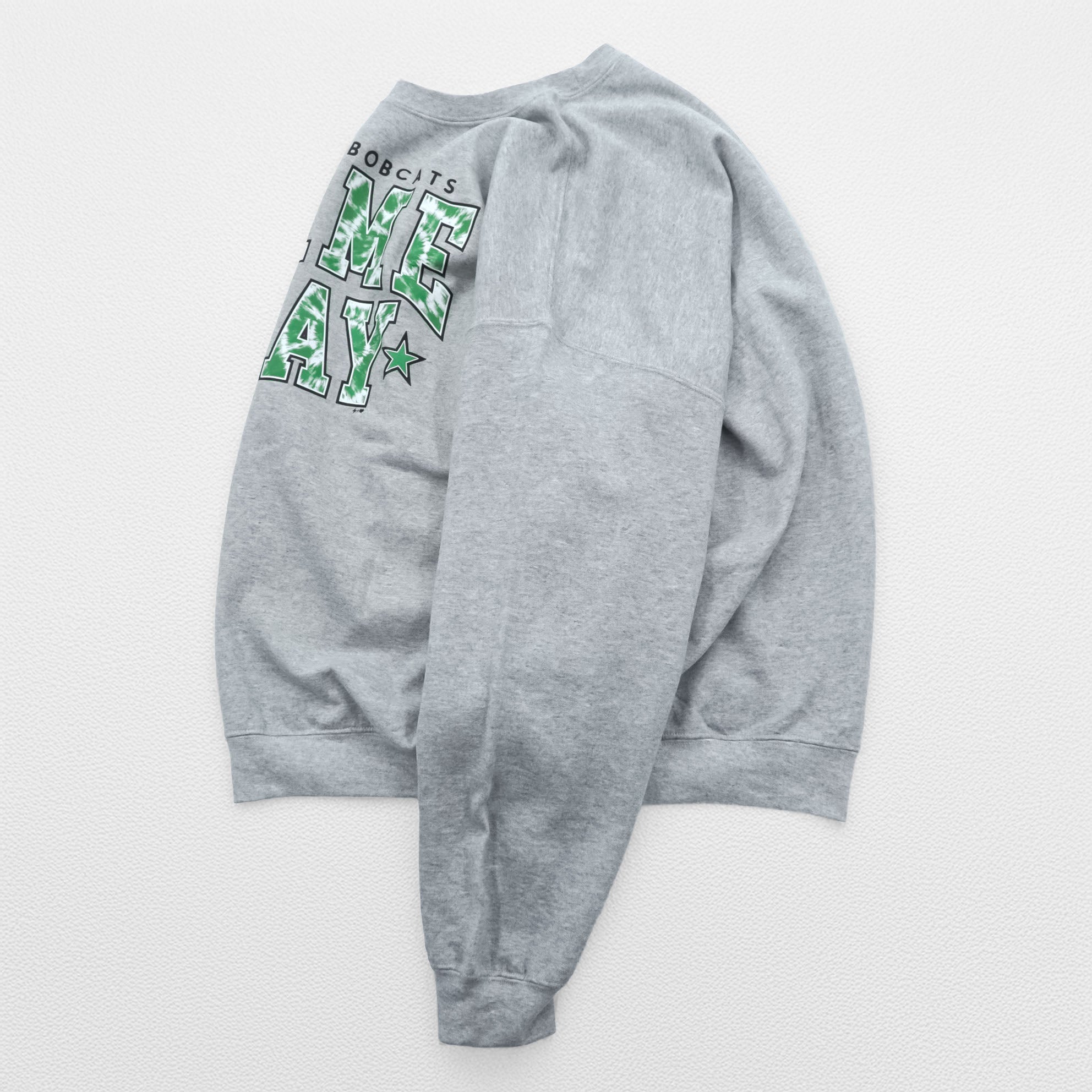 GILDAN Heavy Blend College Sweatshirt Trainer XXL Gray GREEN BOBCATS GAME DAY