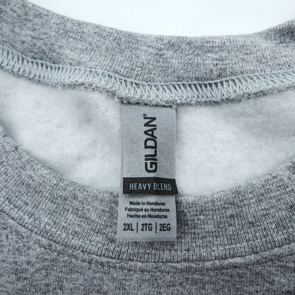 GILDAN Heavy Blend College Sweatshirt Trainer XXL Gray GREEN BOBCATS GAME DAY