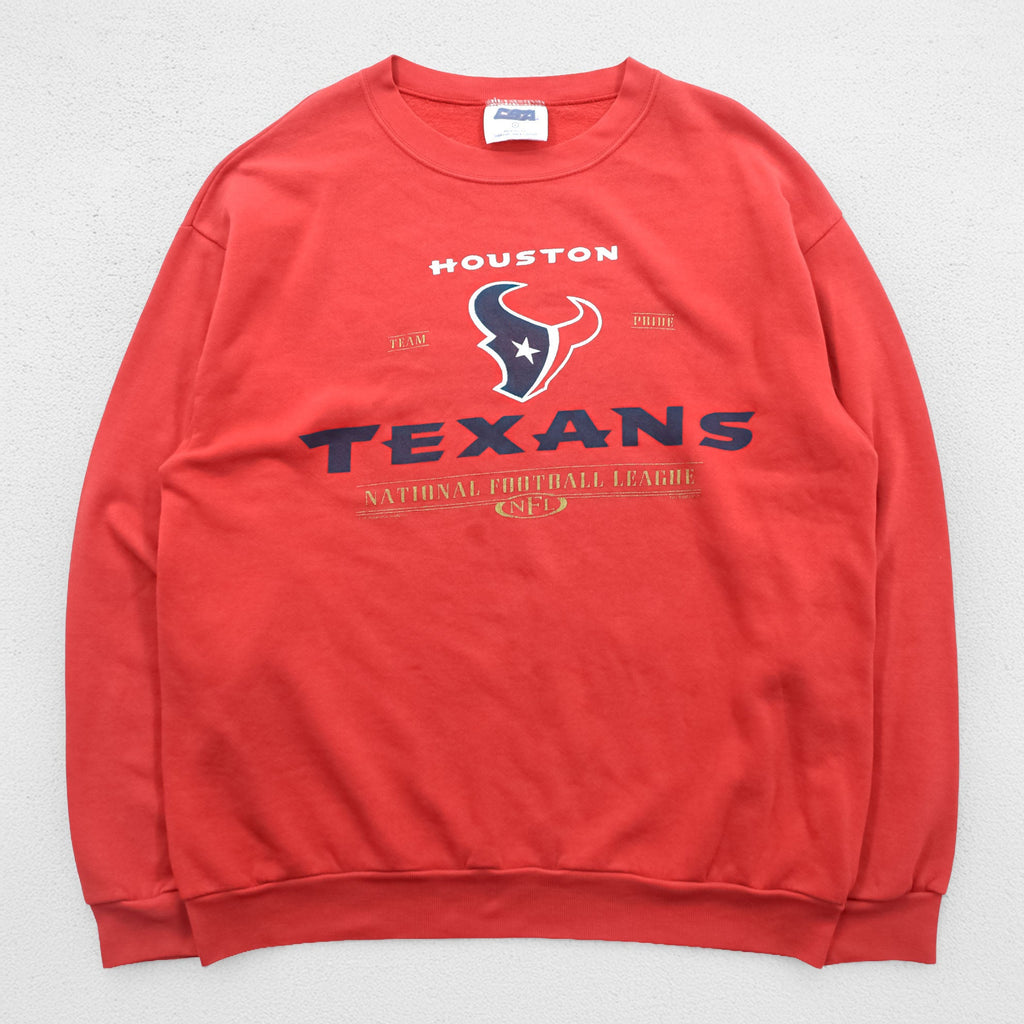 CSA 90s USA Vintage Sweatshirt L Red Cotton HOUSTON TEXANS