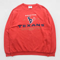 CSA 90s USA Vintage Sweatshirt L Red Cotton HOUSTON TEXANS