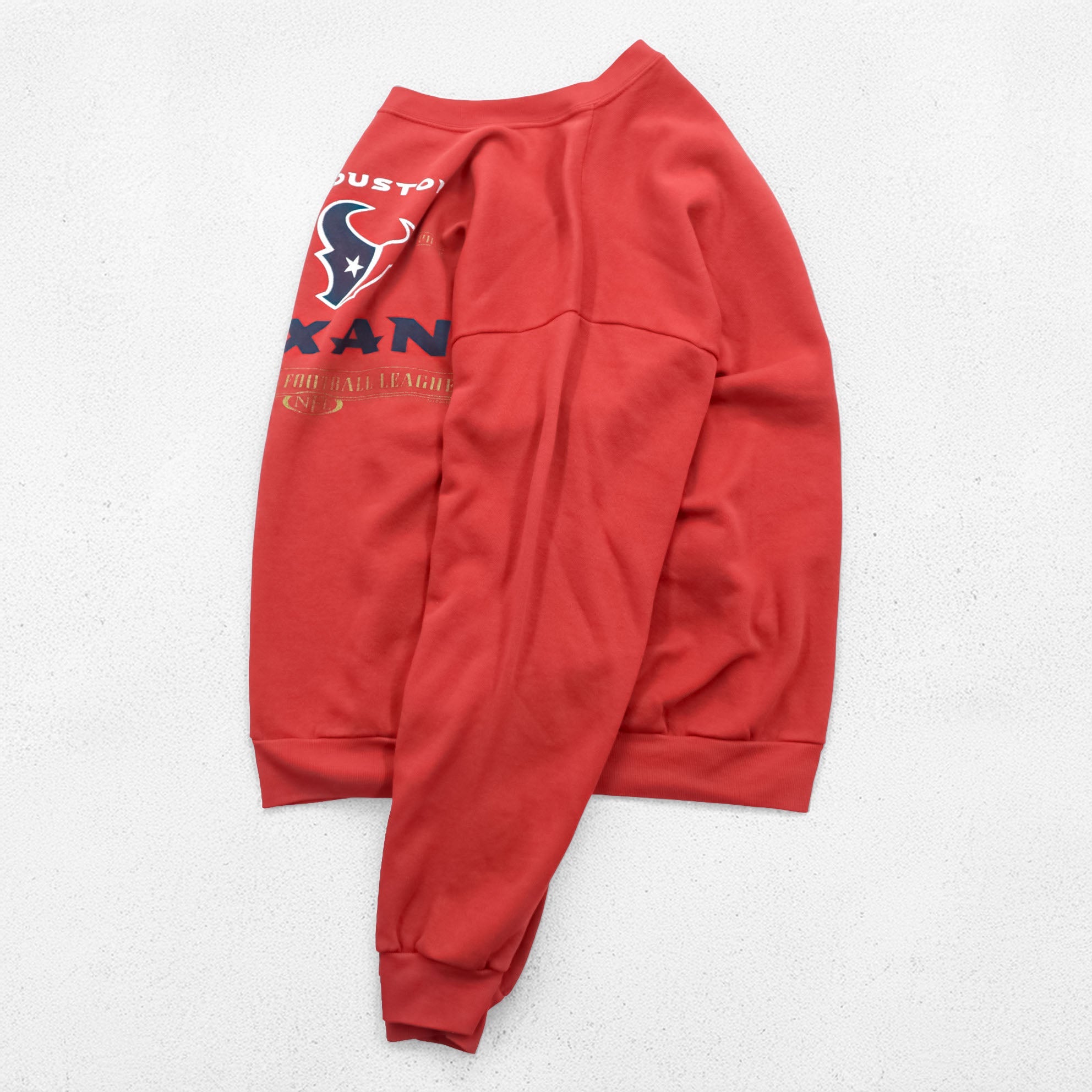 CSA 90s USA Vintage Sweatshirt L Red Cotton HOUSTON TEXANS