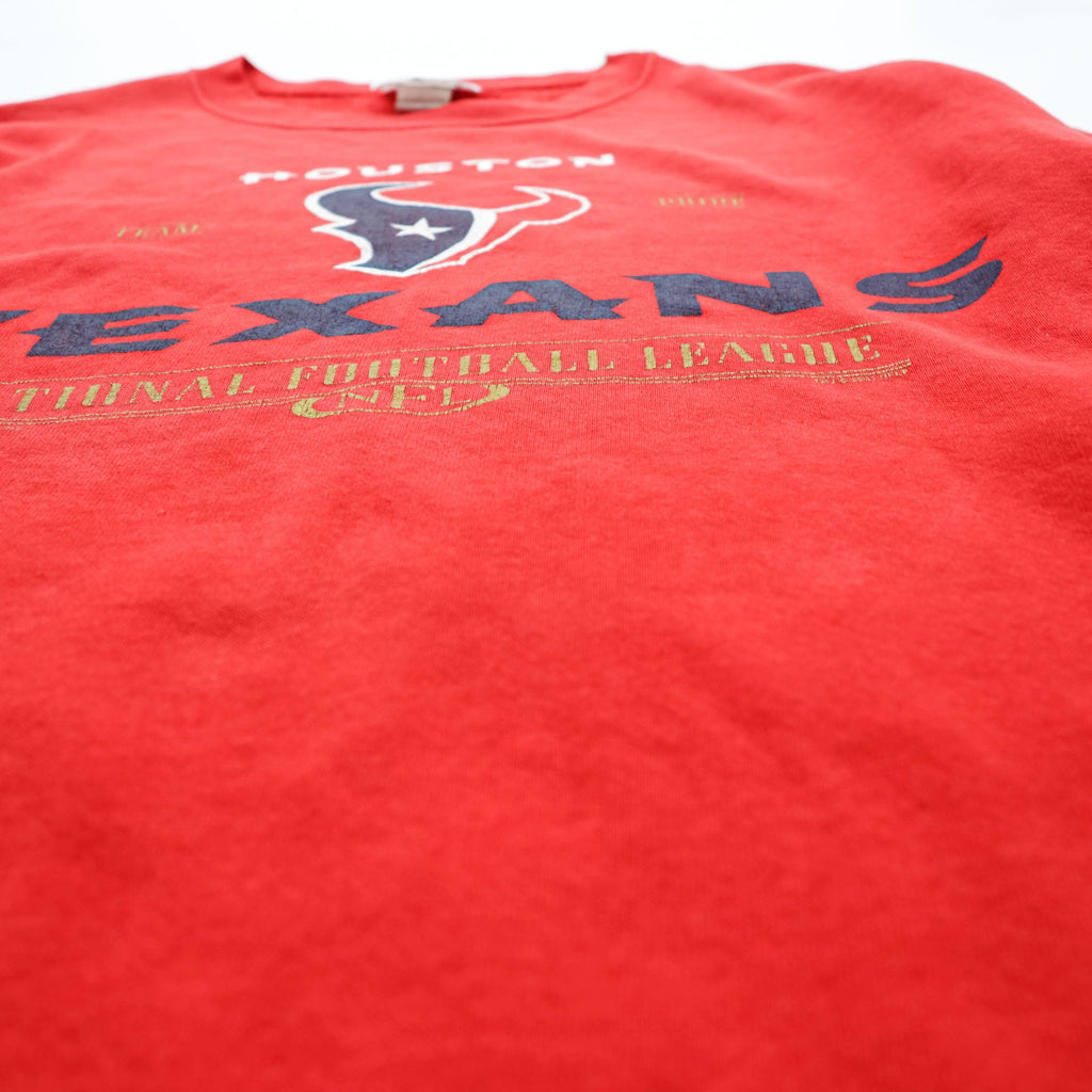 CSA 90s USA Vintage Sweatshirt L Red Cotton HOUSTON TEXANS