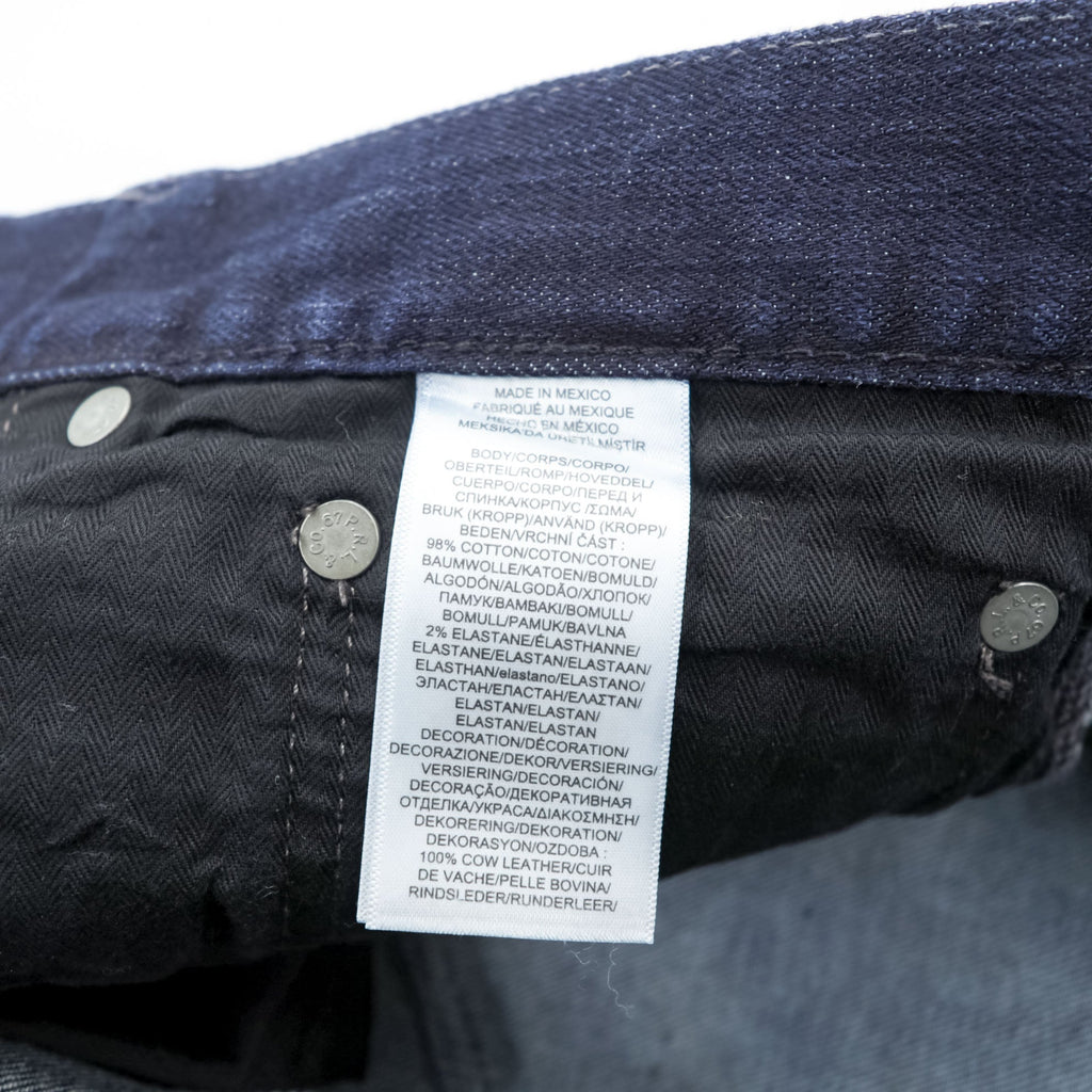 Polo Ralph Lauren Denim Pants Jeans M Stretch Indigo Dark Blue Slim Straight Leather Patch THE VARICK SLIM STRAIGHT
