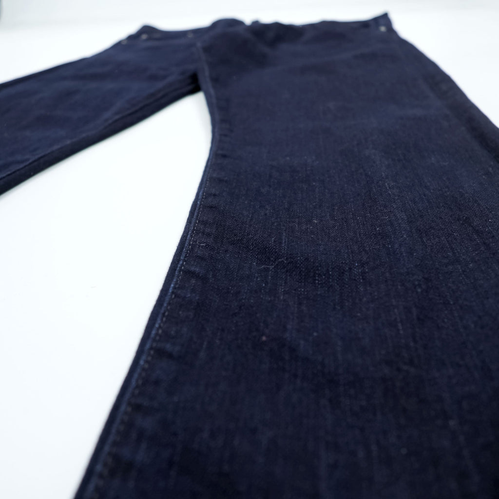 Polo Ralph Lauren Denim Pants Jeans M Stretch Indigo Dark Blue Slim Straight Leather Patch THE VARICK SLIM STRAIGHT