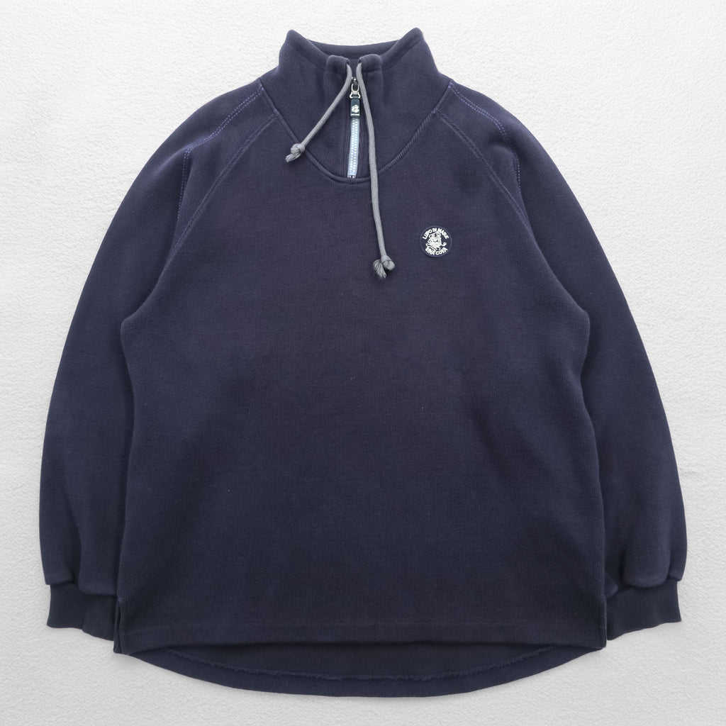 SINA COVA Half-Zip Sweatshirt L Navy Cotton High Neck