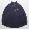 SINA COVA Half-Zip Sweatshirt L Navy Cotton High Neck